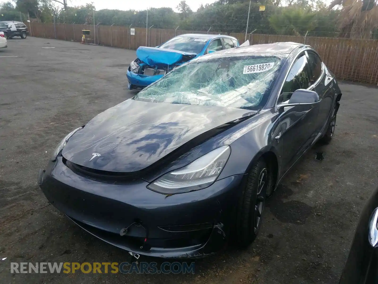 2 Photograph of a damaged car 5YJ3E1EA9KF325546 TESLA MODEL 3 2019