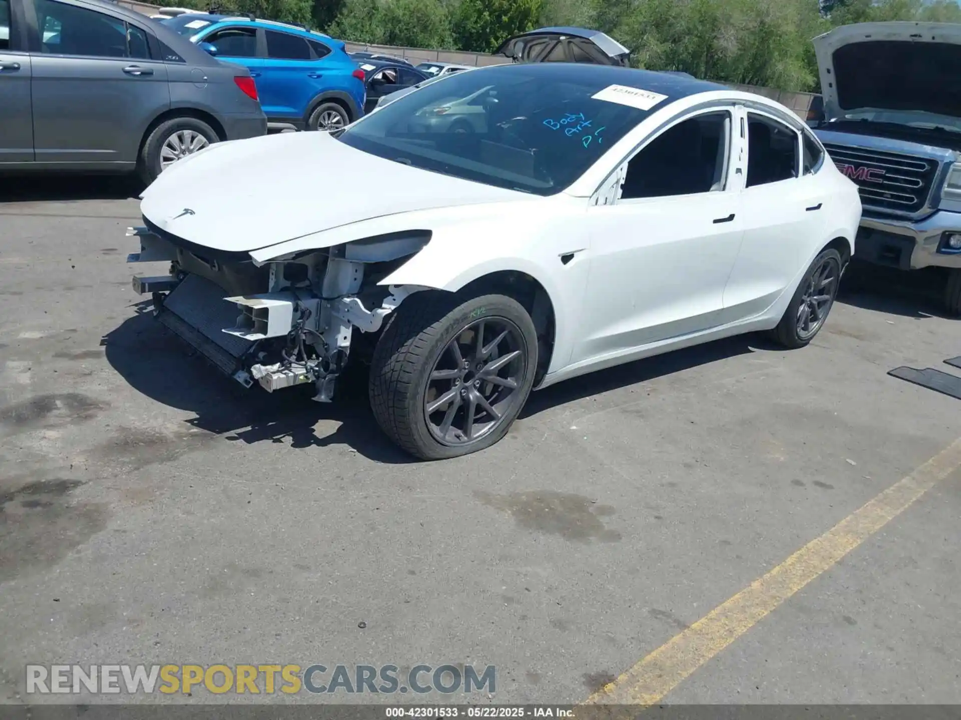 2 Photograph of a damaged car 5YJ3E1EA9KF337499 TESLA MODEL 3 2019