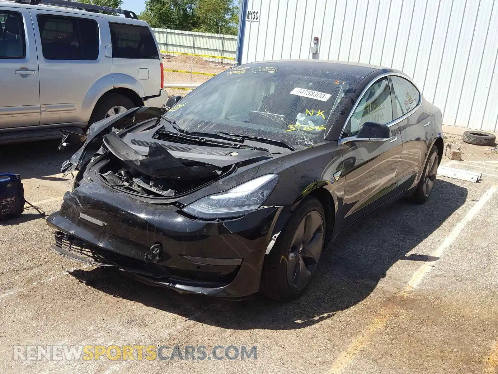 2 Photograph of a damaged car 5YJ3E1EA9KF395502 TESLA MODEL 3 2019