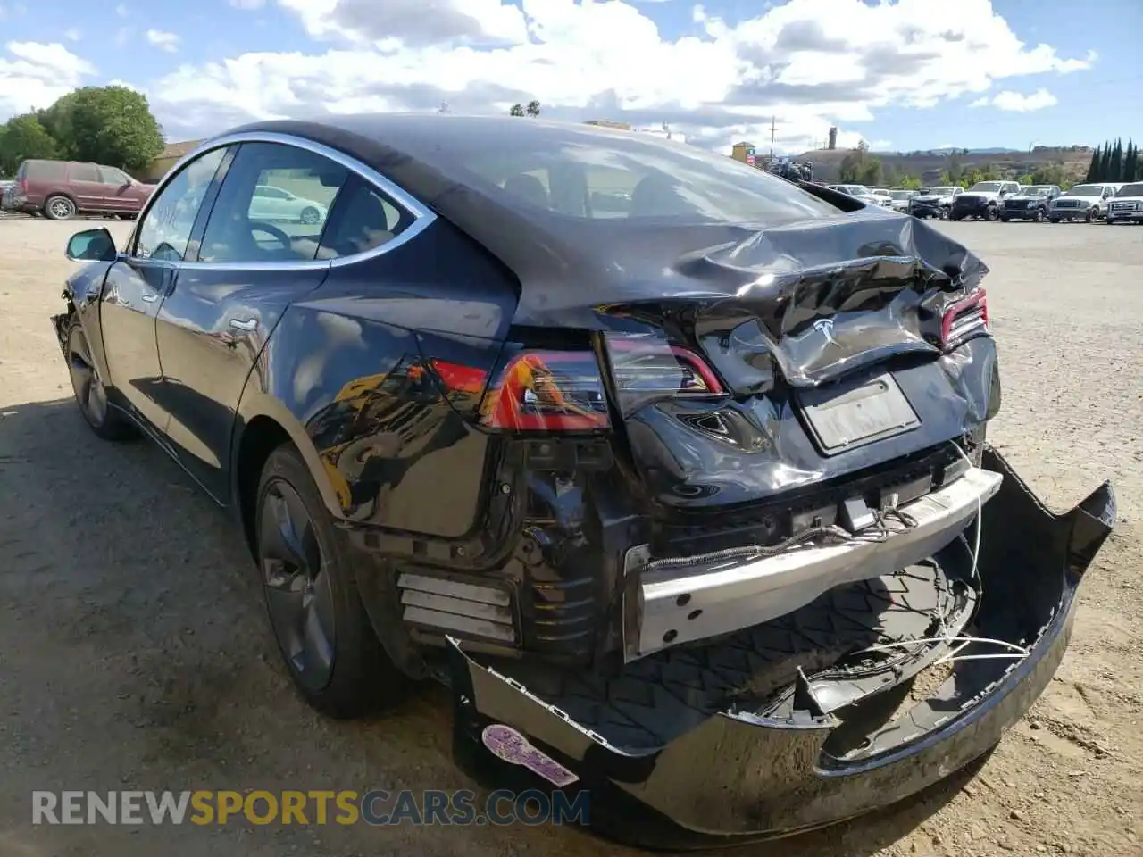 3 Photograph of a damaged car 5YJ3E1EA9KF397847 TESLA MODEL 3 2019
