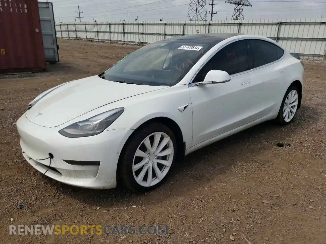 1 Photograph of a damaged car 5YJ3E1EA9KF407549 TESLA MODEL 3 2019
