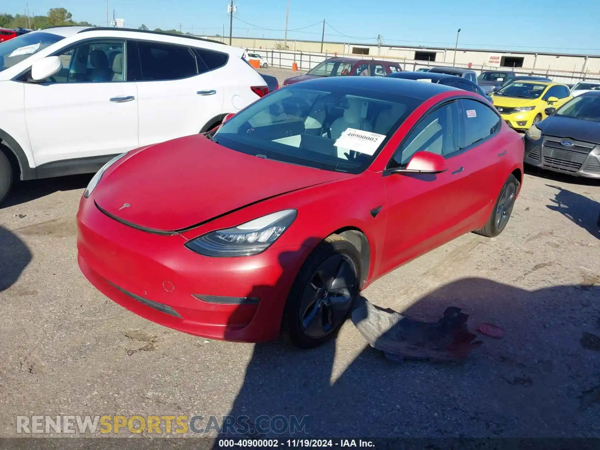 2 fotografías del automóvil dañado 5YJ3E1EA9KF413156 TESLA MODEL 3 2019