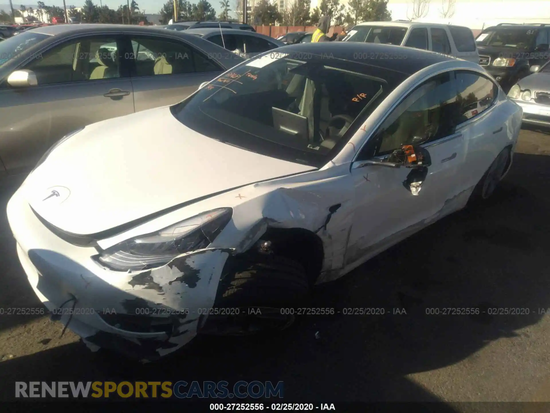 2 Photograph of a damaged car 5YJ3E1EA9KF485975 TESLA MODEL 3 2019