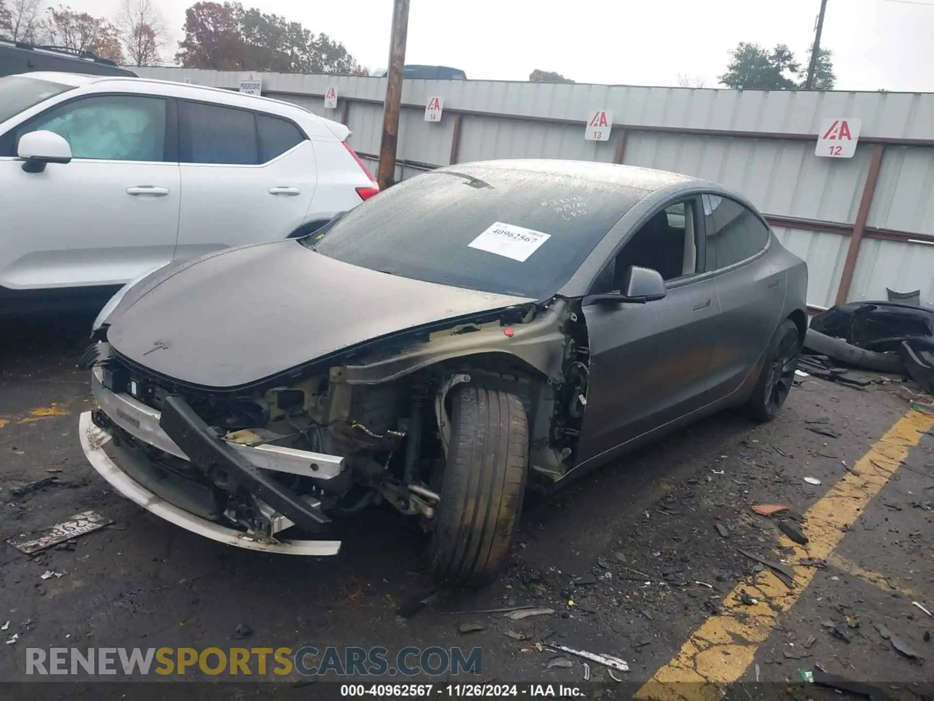 2 Photograph of a damaged car 5YJ3E1EAXKF173583 TESLA MODEL 3 2019