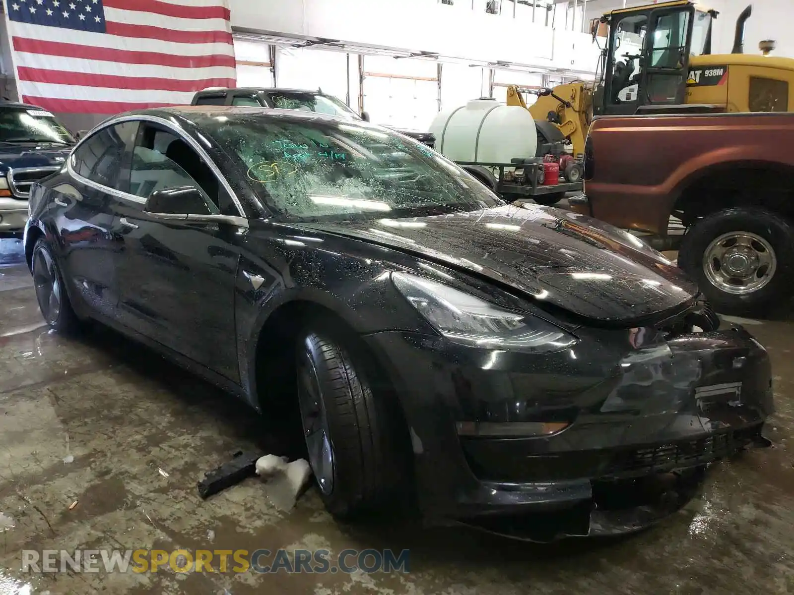 1 Photograph of a damaged car 5YJ3E1EAXKF296493 TESLA MODEL 3 2019