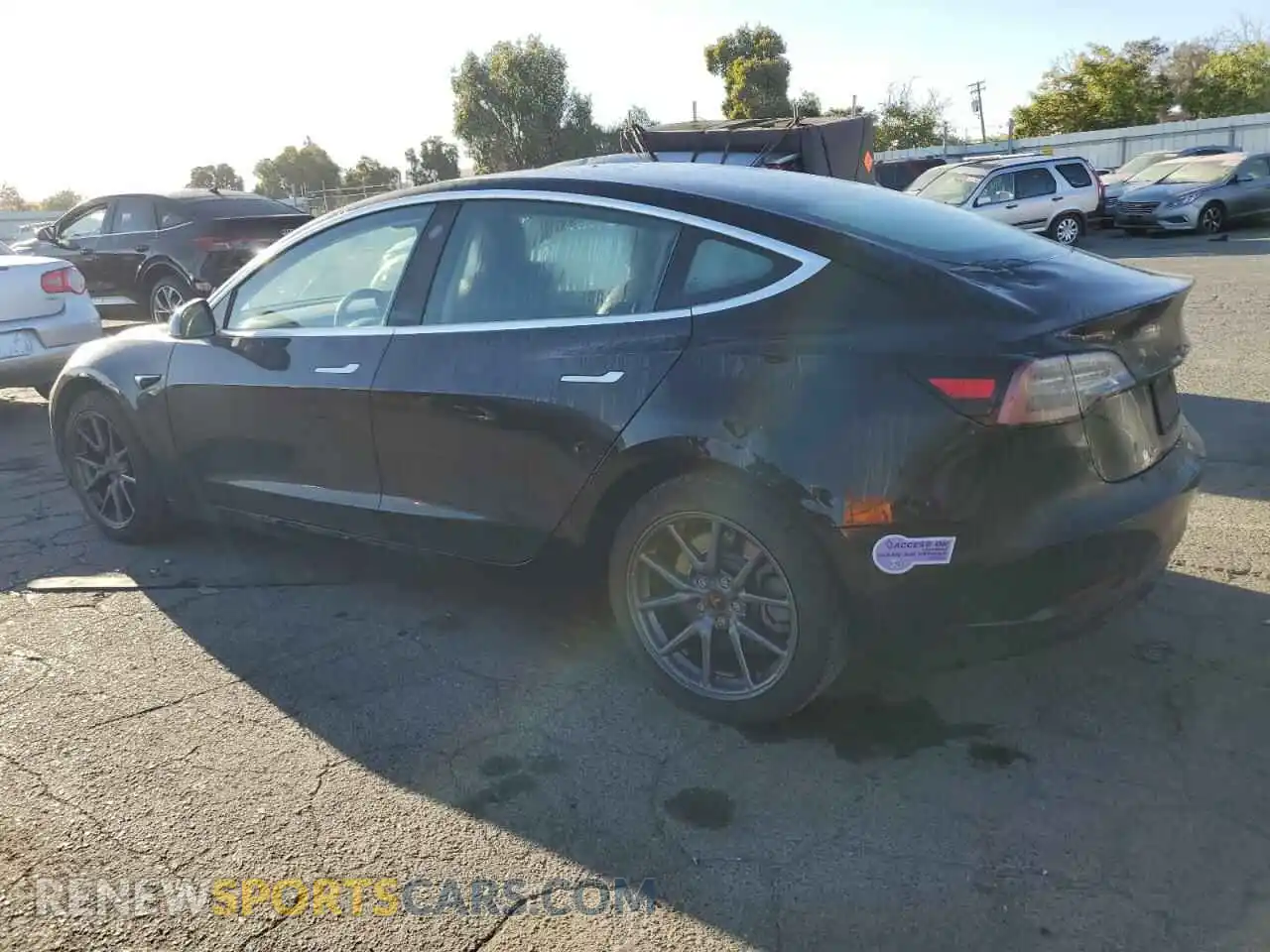 2 Photograph of a damaged car 5YJ3E1EAXKF297093 TESLA MODEL 3 2019