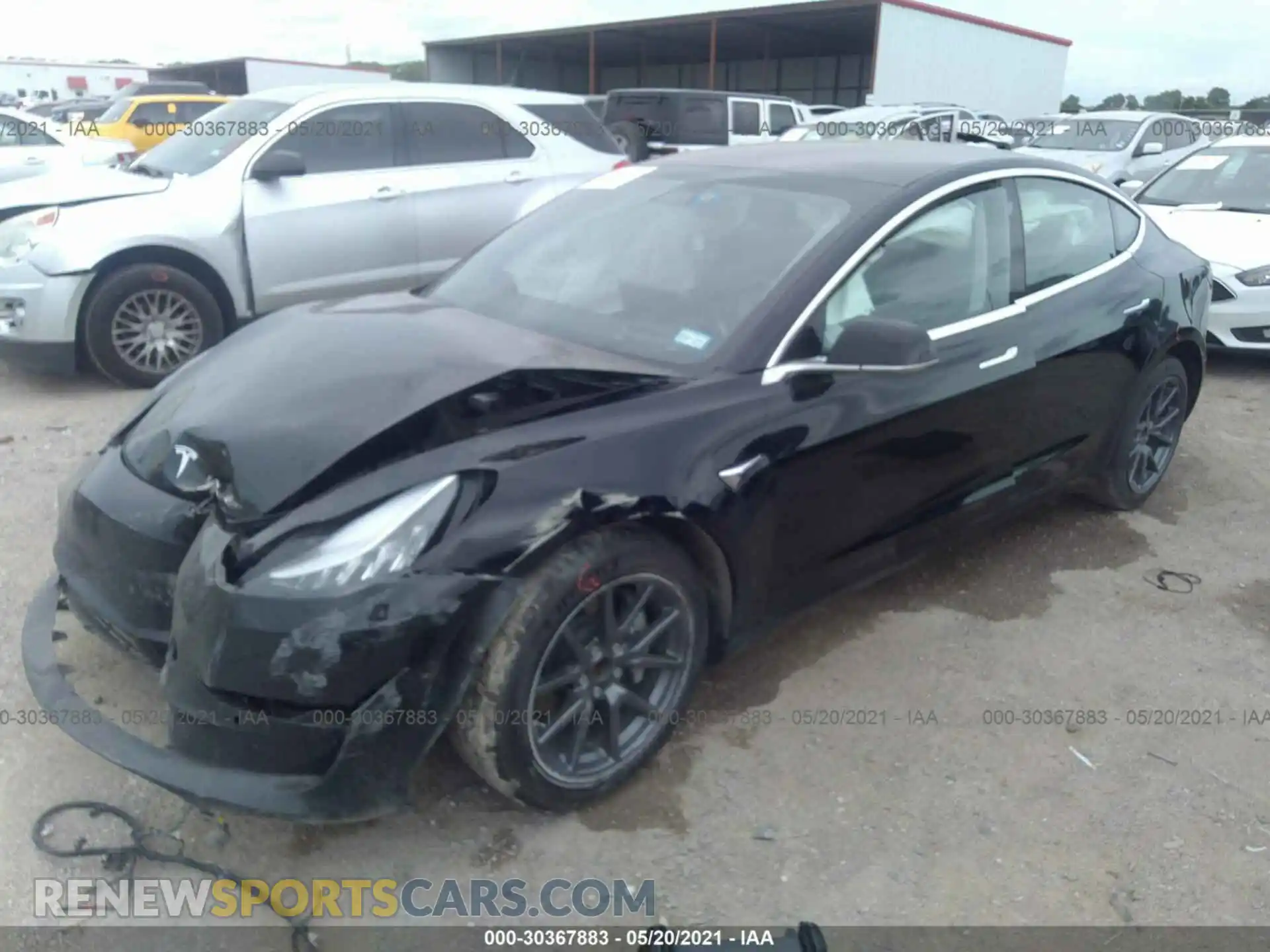 2 Photograph of a damaged car 5YJ3E1EAXKF305225 TESLA MODEL 3 2019