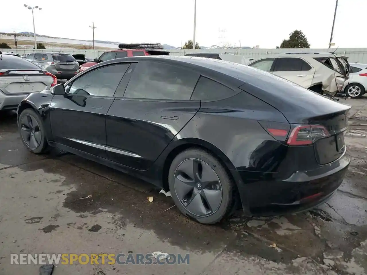 2 Photograph of a damaged car 5YJ3E1EAXKF306729 TESLA MODEL 3 2019
