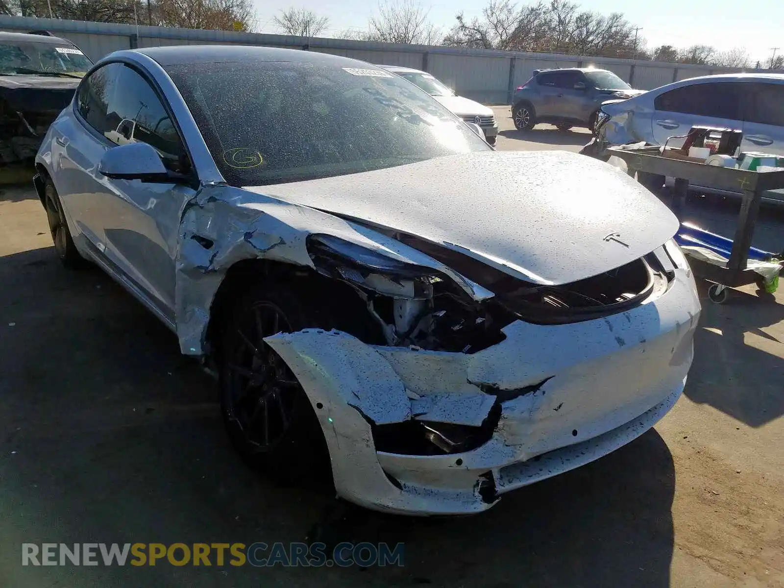 1 Photograph of a damaged car 5YJ3E1EAXKF309856 TESLA MODEL 3 2019