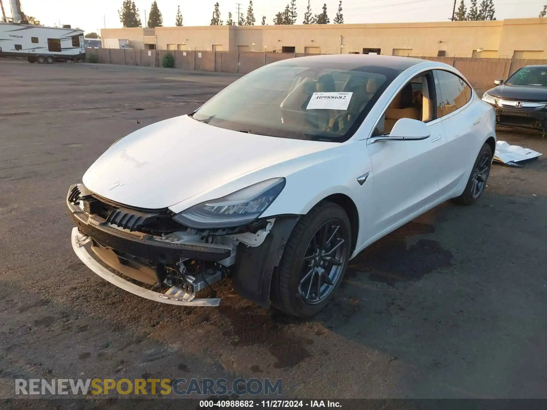 2 Photograph of a damaged car 5YJ3E1EAXKF310019 TESLA MODEL 3 2019