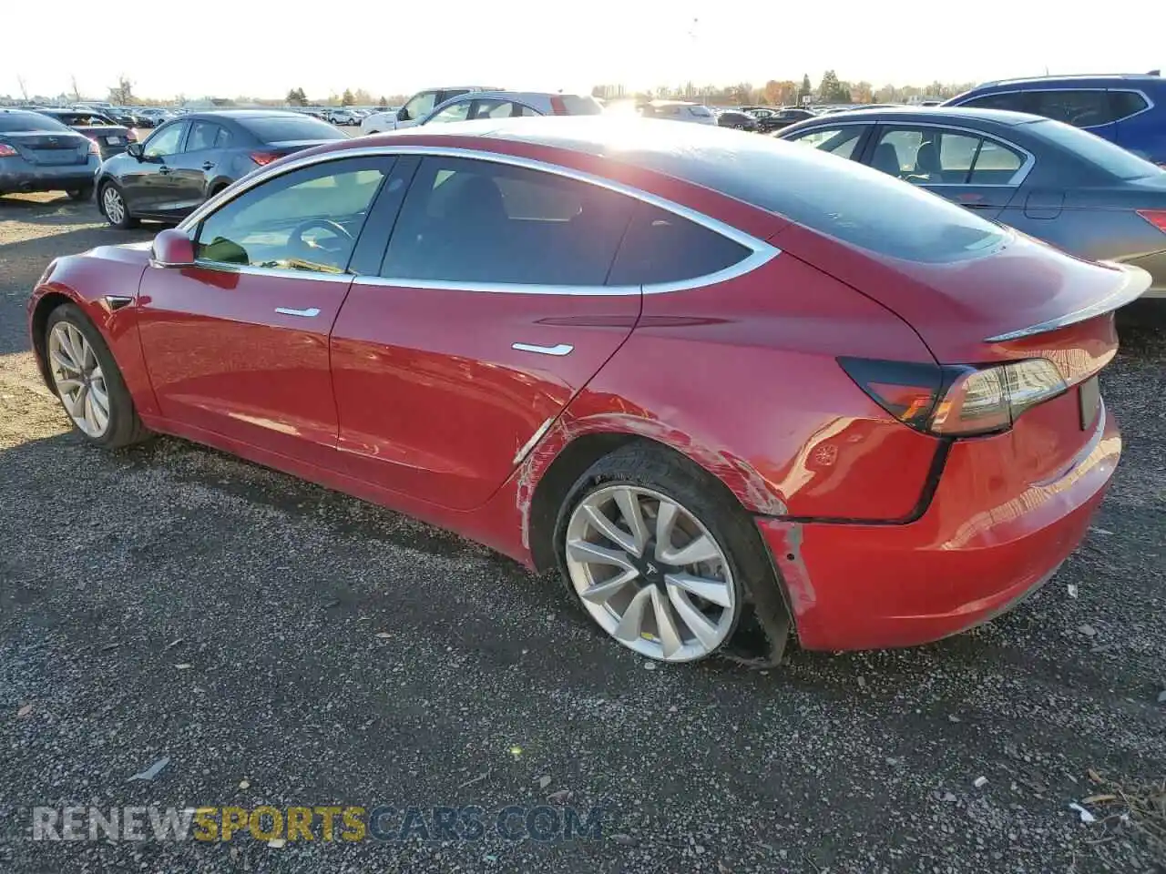 2 Photograph of a damaged car 5YJ3E1EAXKF322087 TESLA MODEL 3 2019