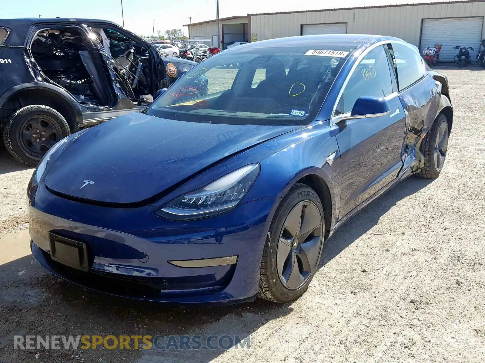 2 fotografías del automóvil dañado 5YJ3E1EAXKF326334 TESLA MODEL 3 2019