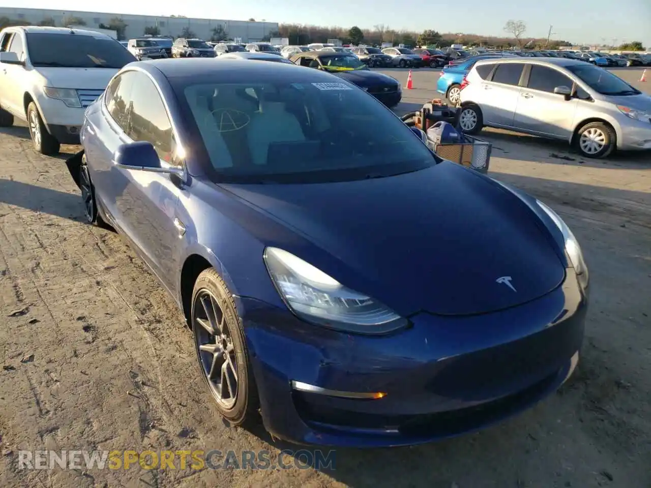 1 Photograph of a damaged car 5YJ3E1EAXKF332408 TESLA MODEL 3 2019
