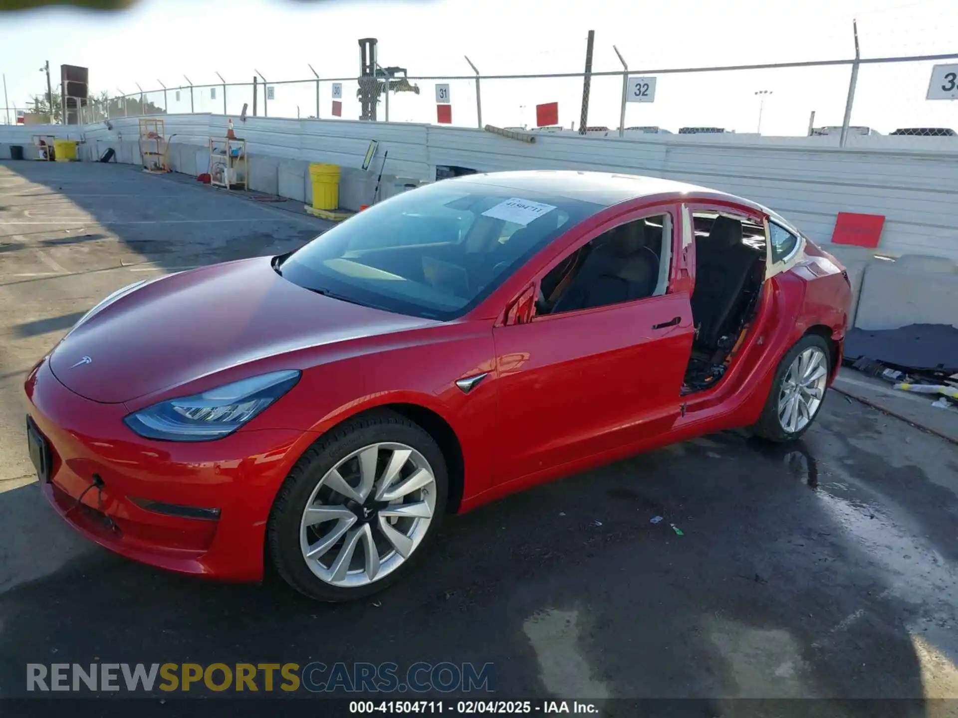 2 Photograph of a damaged car 5YJ3E1EAXKF357762 TESLA MODEL 3 2019
