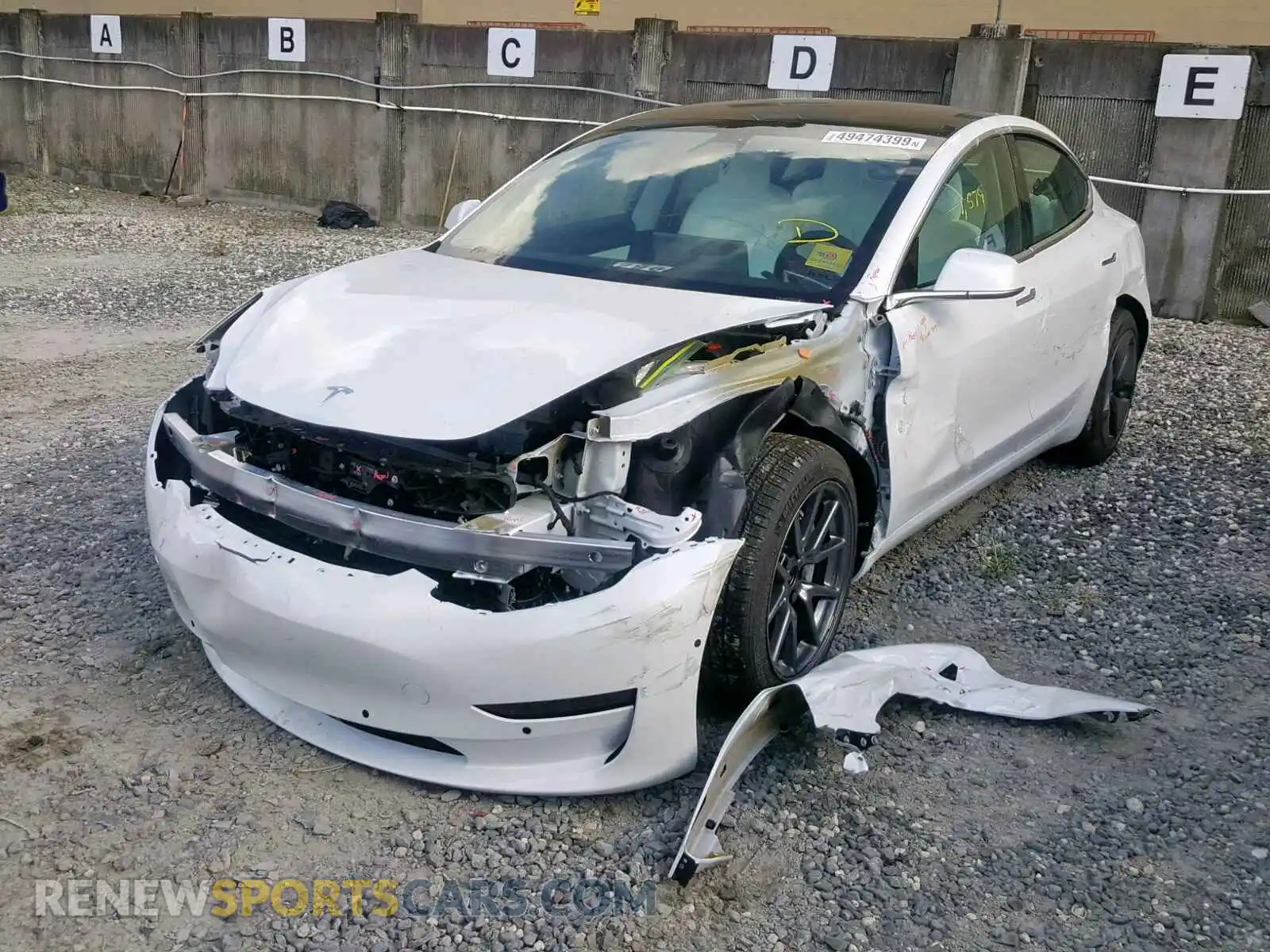 2 Photograph of a damaged car 5YJ3E1EAXKF417717 TESLA MODEL 3 2019