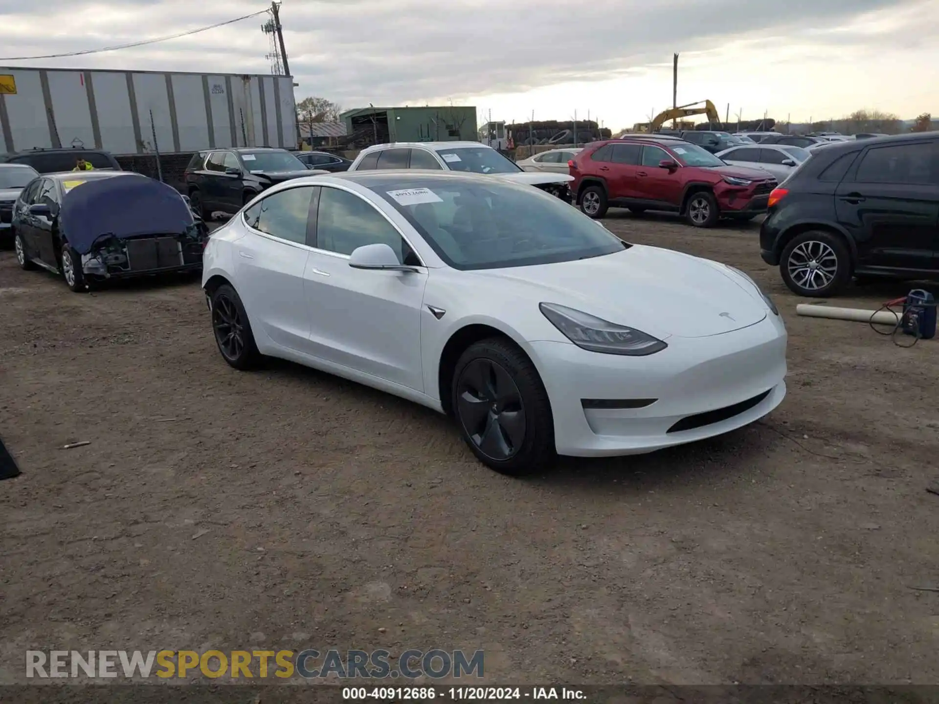 1 Photograph of a damaged car 5YJ3E1EAXKF486455 TESLA MODEL 3 2019