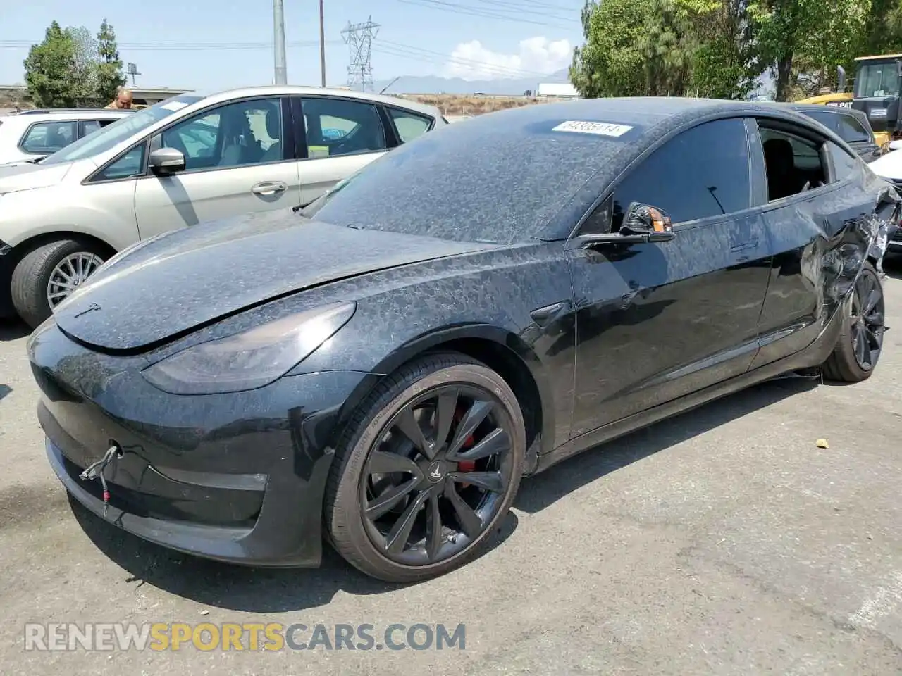 1 Photograph of a damaged car 5YJ3E1EB0KF194497 TESLA MODEL 3 2019