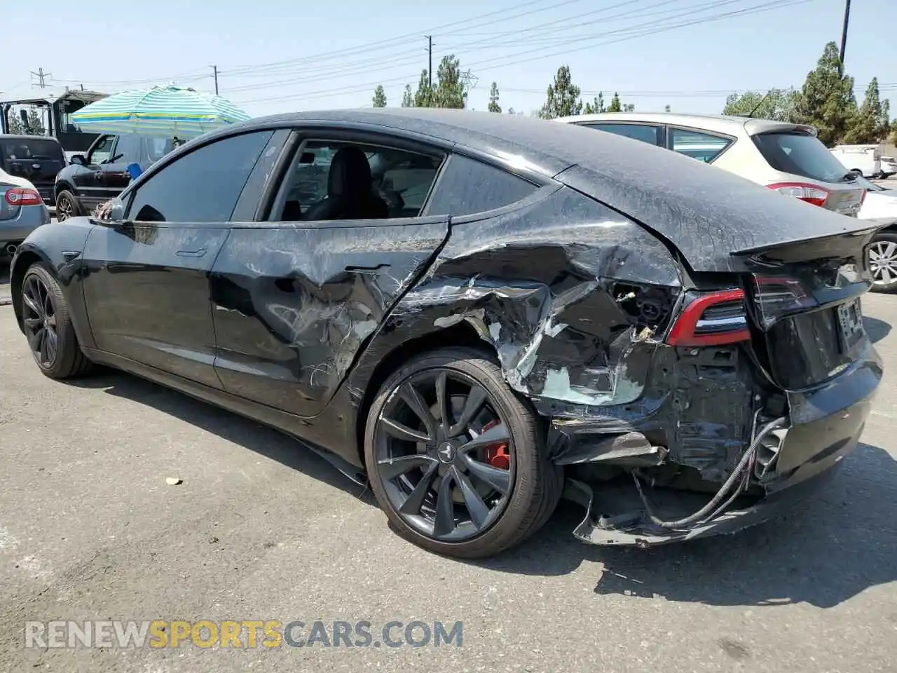 2 Photograph of a damaged car 5YJ3E1EB0KF194497 TESLA MODEL 3 2019