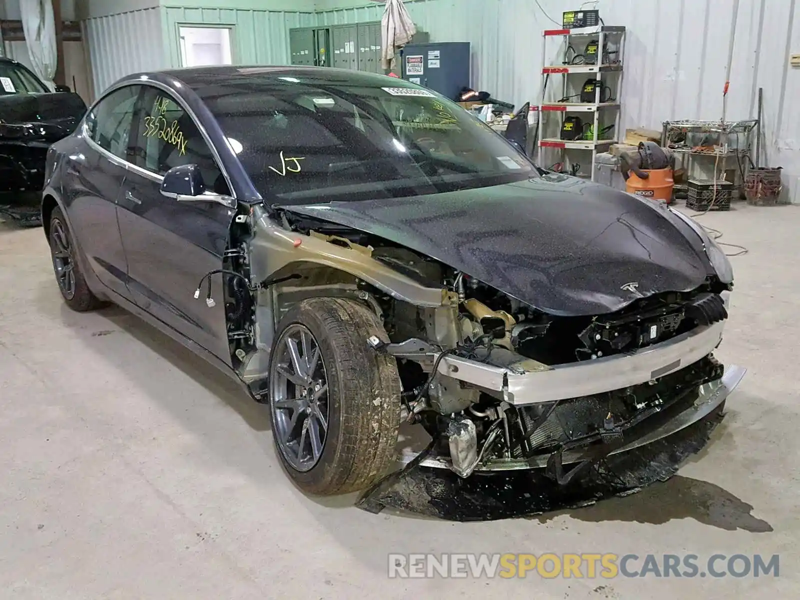 1 Photograph of a damaged car 5YJ3E1EB0KF209595 TESLA MODEL 3 2019