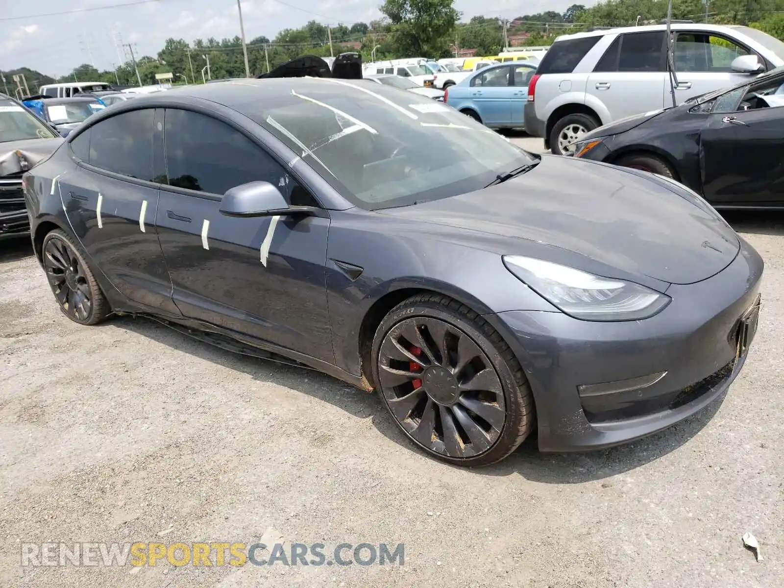 1 Photograph of a damaged car 5YJ3E1EB0KF237607 TESLA MODEL 3 2019