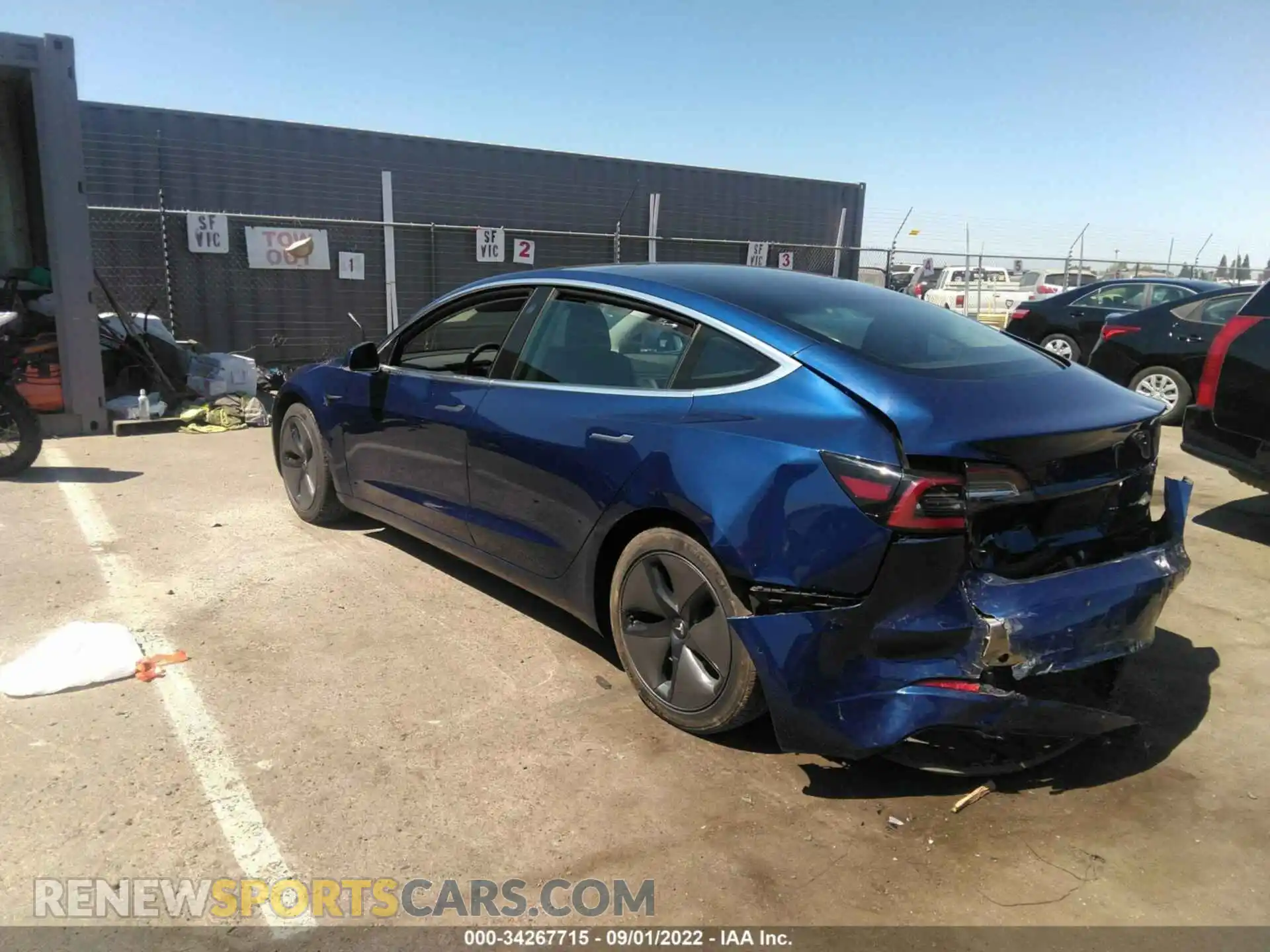 3 Photograph of a damaged car 5YJ3E1EB0KF364986 TESLA MODEL 3 2019