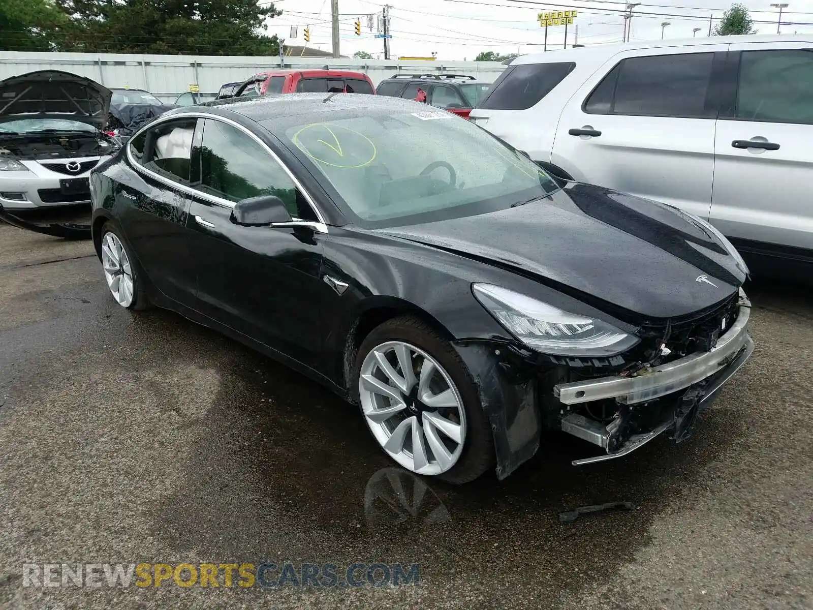 1 Photograph of a damaged car 5YJ3E1EB0KF365927 TESLA MODEL 3 2019