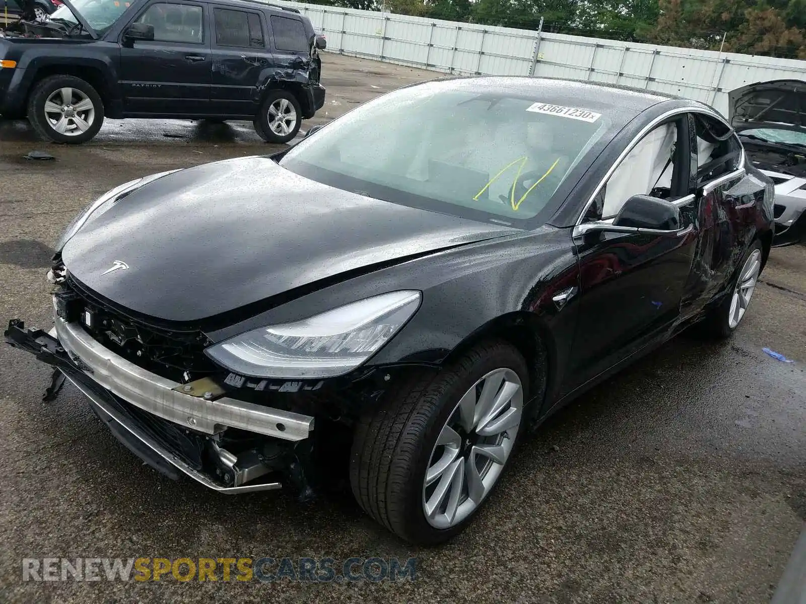 2 Photograph of a damaged car 5YJ3E1EB0KF365927 TESLA MODEL 3 2019