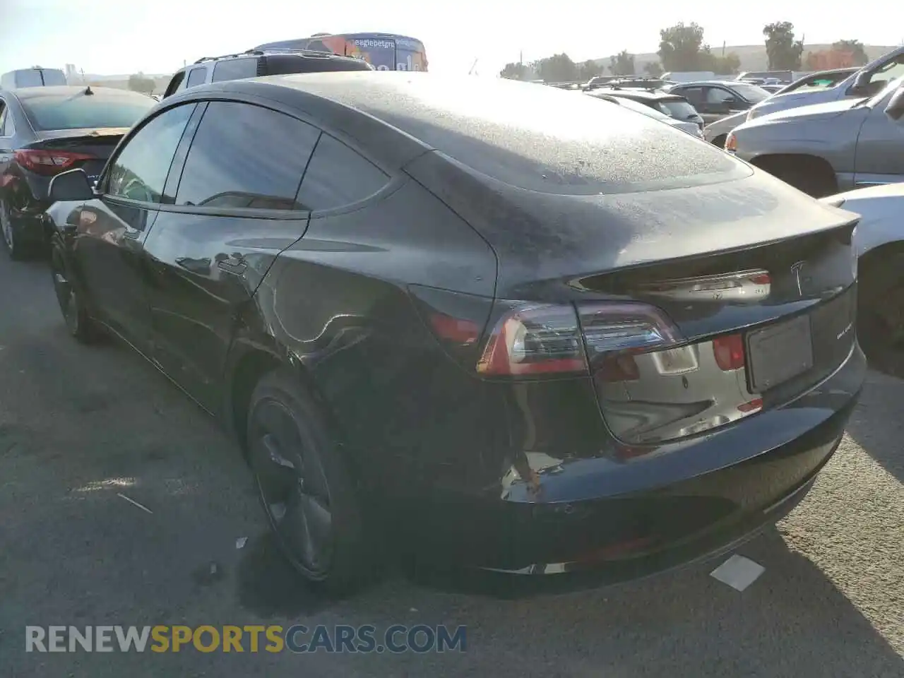 2 Photograph of a damaged car 5YJ3E1EB0KF385191 TESLA MODEL 3 2019