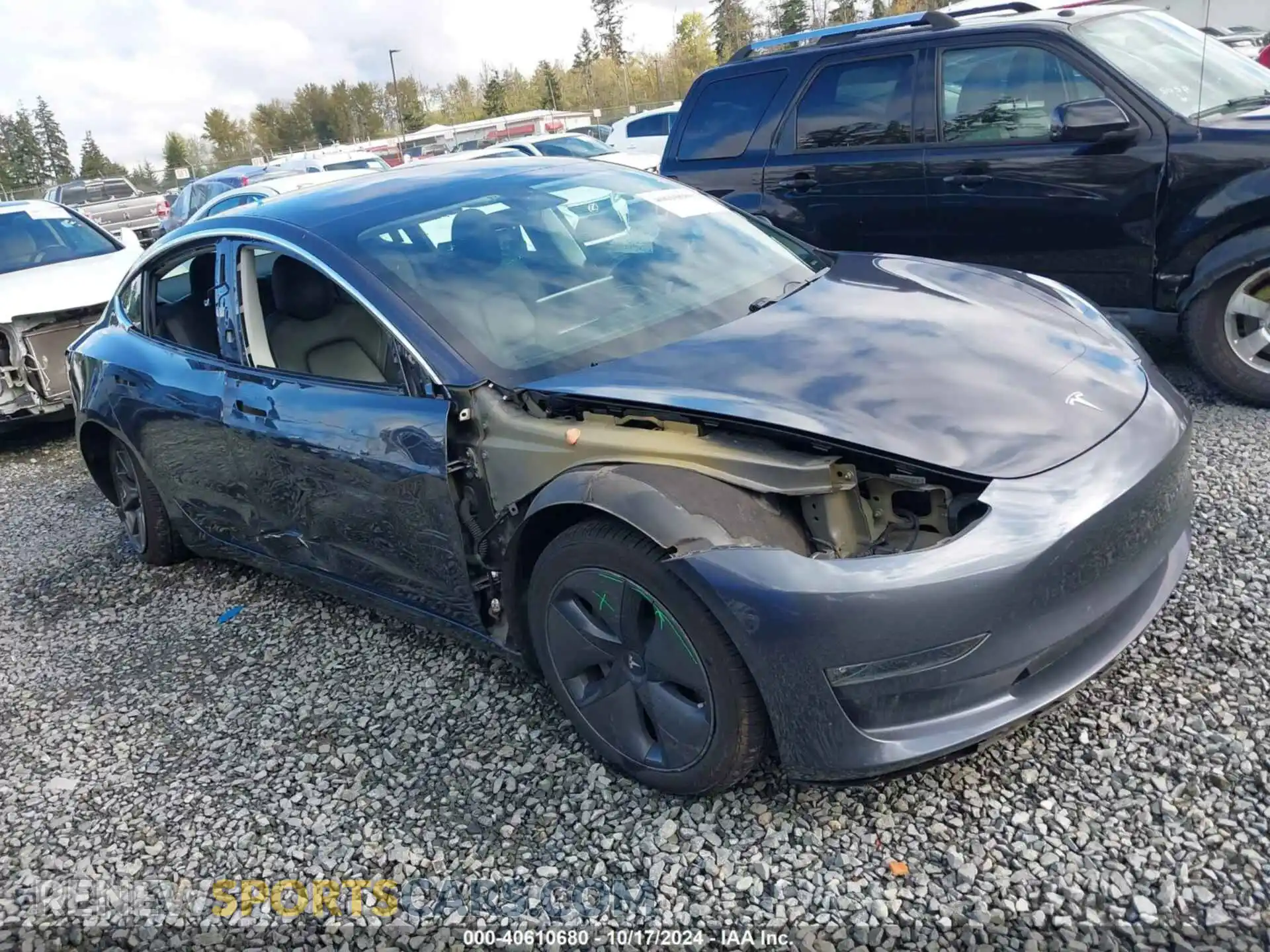 1 Photograph of a damaged car 5YJ3E1EB0KF386437 TESLA MODEL 3 2019