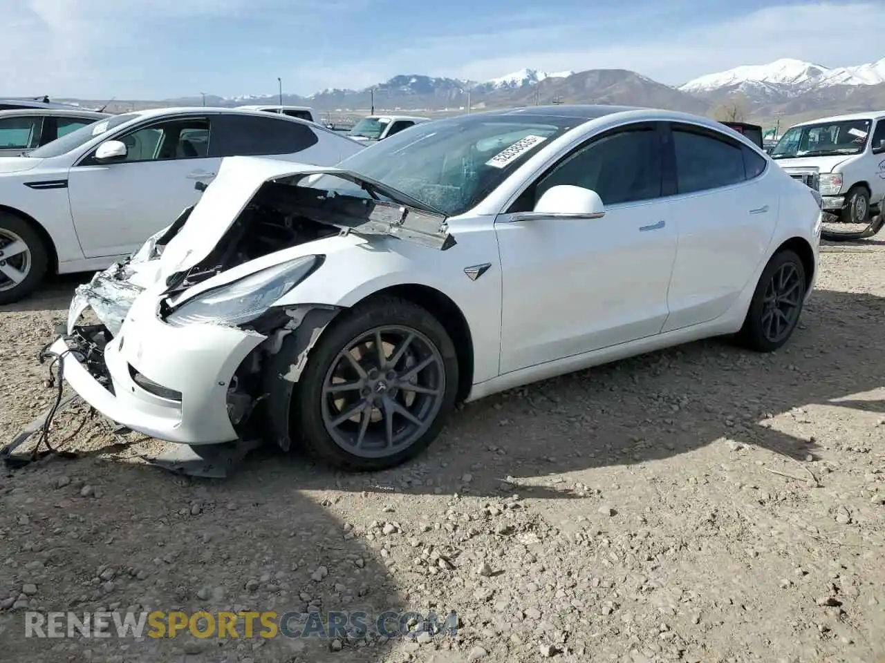 1 Photograph of a damaged car 5YJ3E1EB0KF387961 TESLA MODEL 3 2019