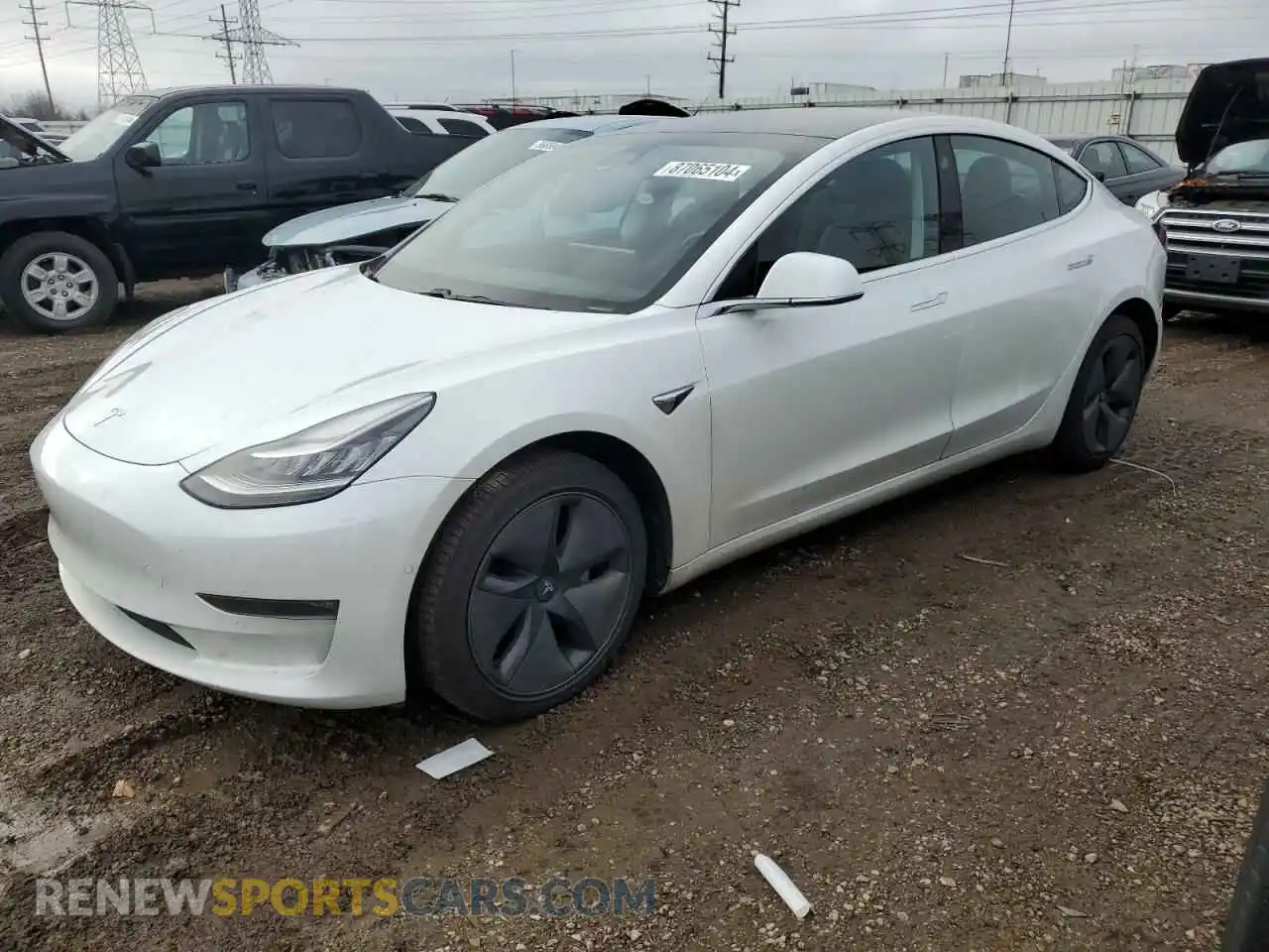 1 Photograph of a damaged car 5YJ3E1EB0KF388317 TESLA MODEL 3 2019