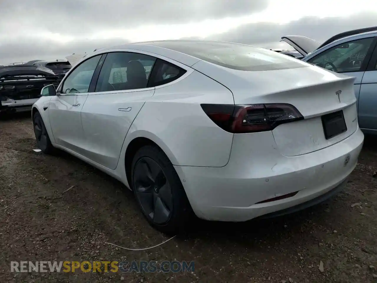 2 Photograph of a damaged car 5YJ3E1EB0KF388317 TESLA MODEL 3 2019
