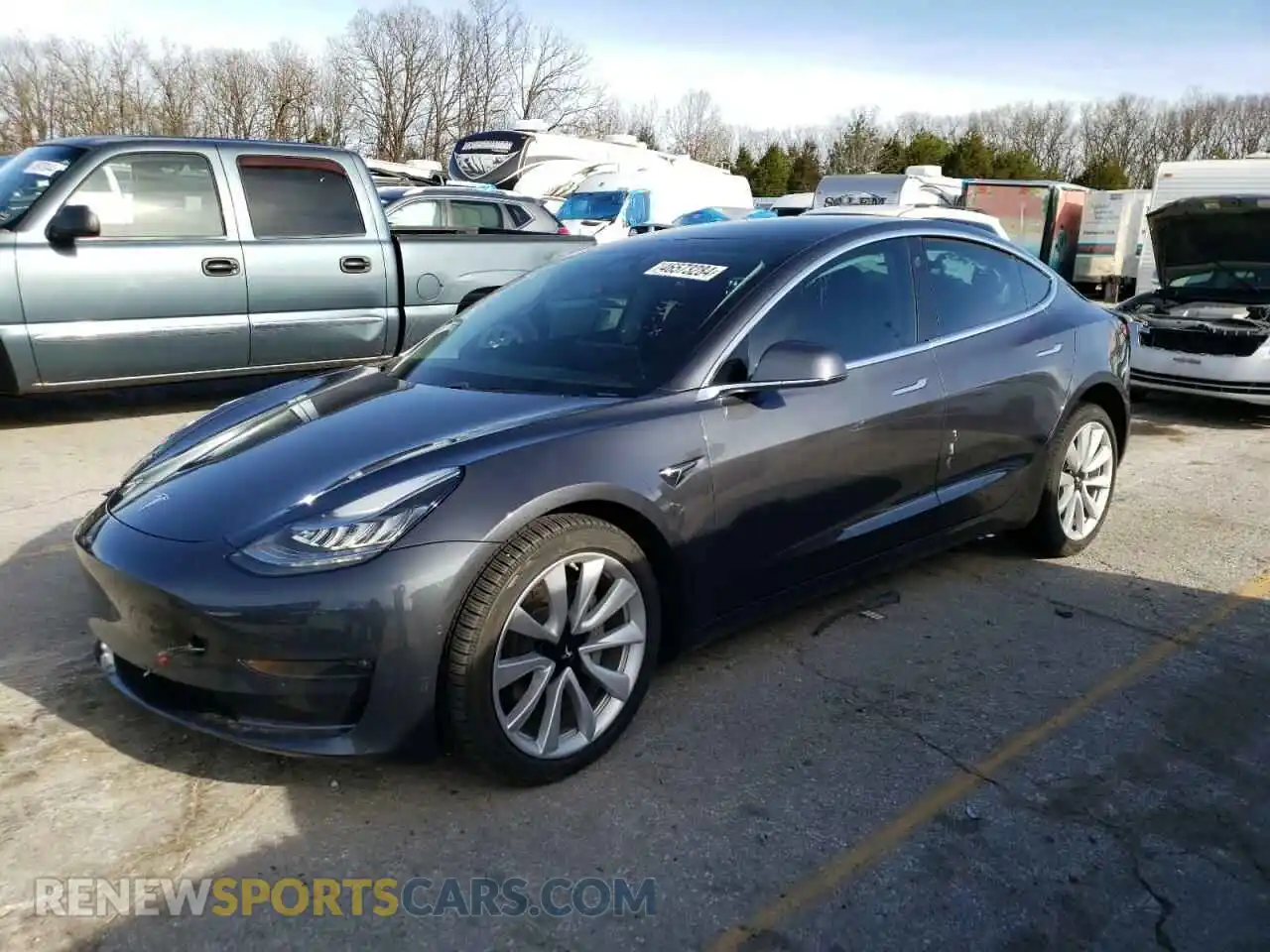 1 Photograph of a damaged car 5YJ3E1EB0KF389550 TESLA MODEL 3 2019