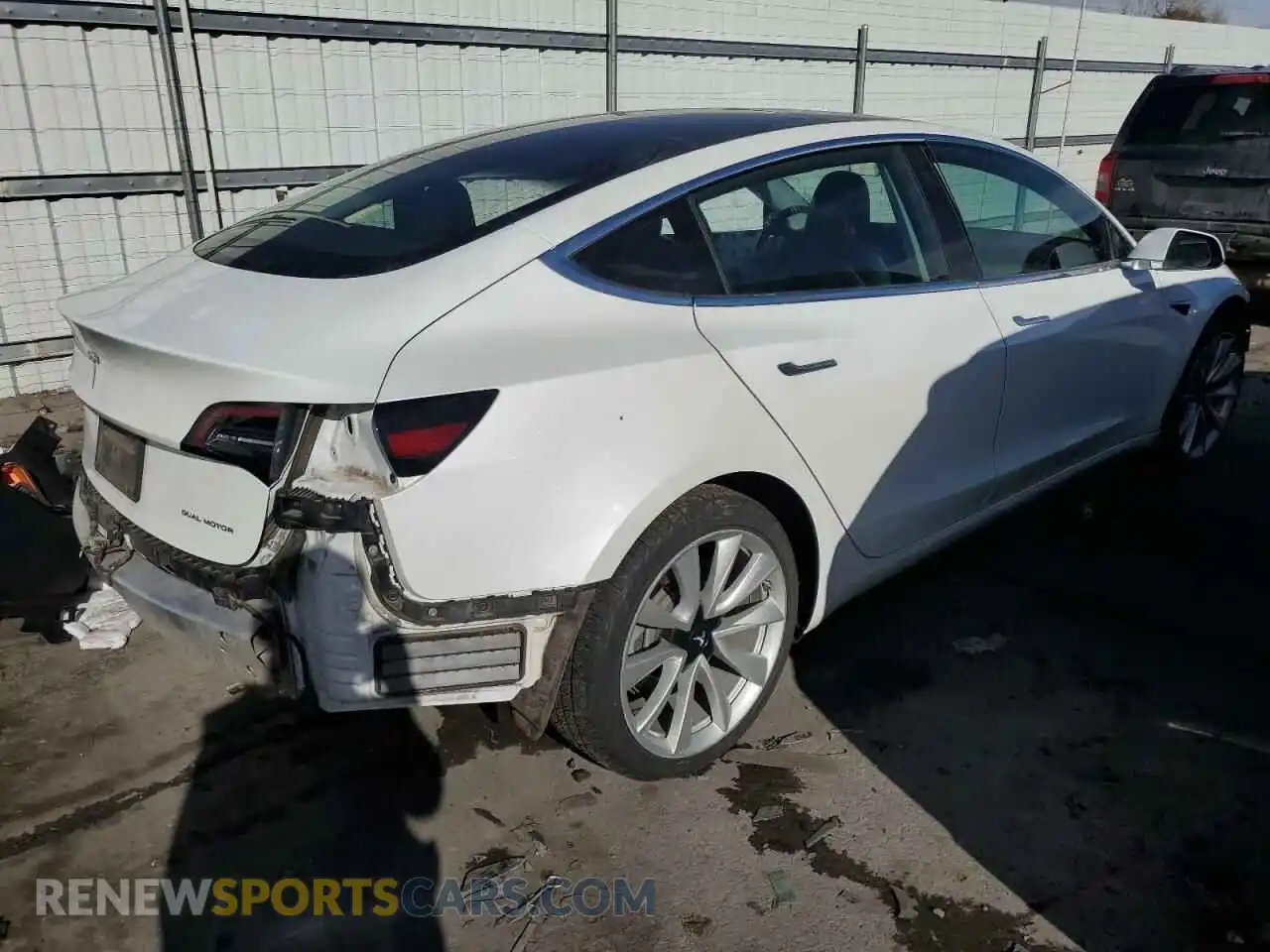 3 Photograph of a damaged car 5YJ3E1EB0KF390214 TESLA MODEL 3 2019