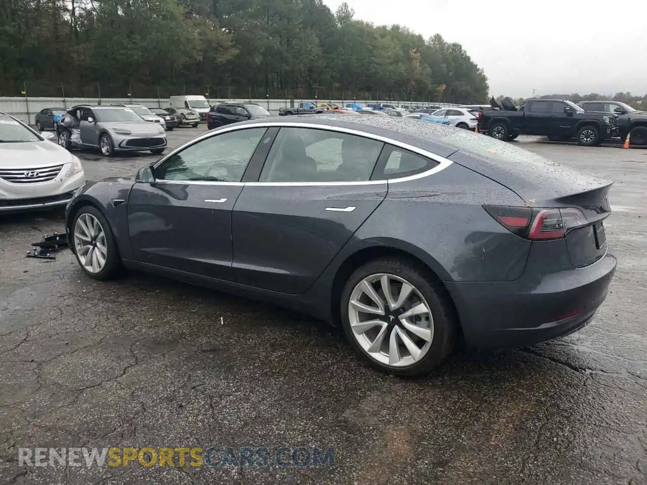 2 fotografías del automóvil dañado 5YJ3E1EB0KF437015 TESLA MODEL 3 2019