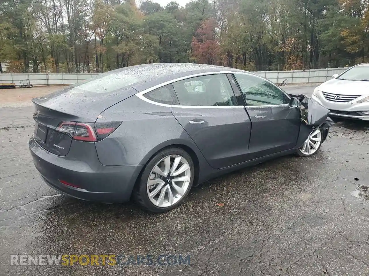 3 fotografías del automóvil dañado 5YJ3E1EB0KF437015 TESLA MODEL 3 2019