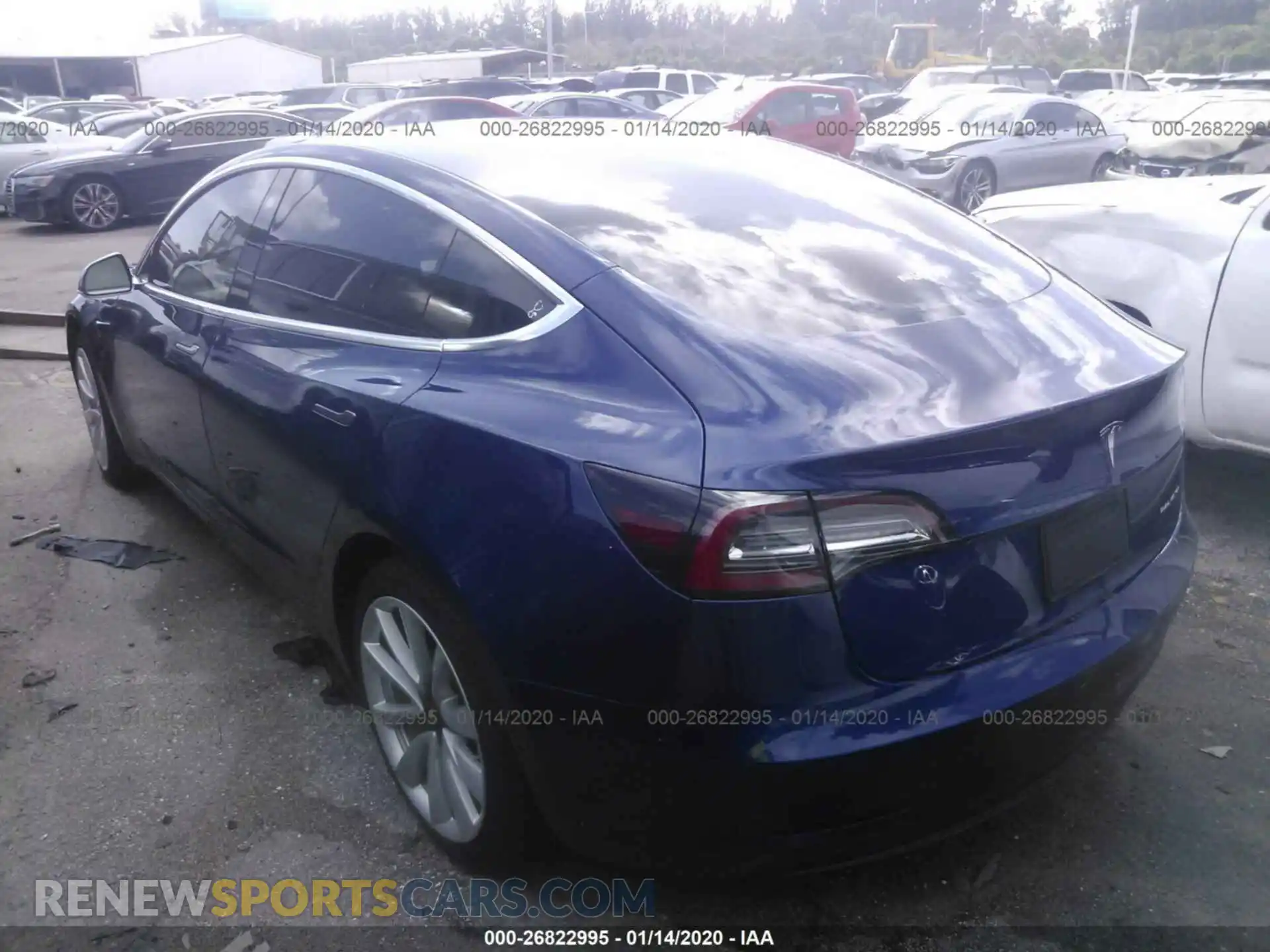 3 Photograph of a damaged car 5YJ3E1EB0KF454624 TESLA MODEL 3 2019