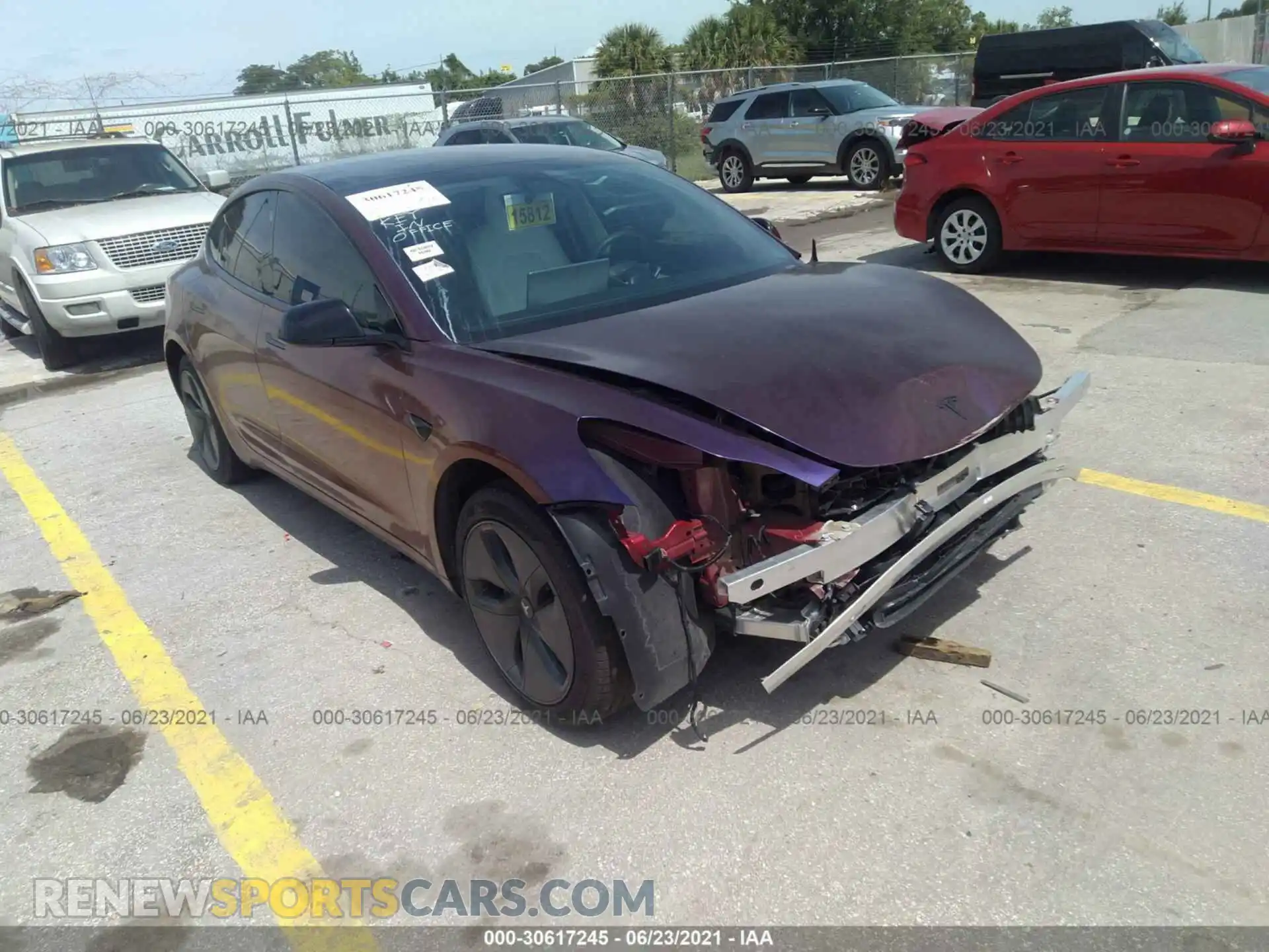 1 Photograph of a damaged car 5YJ3E1EB0KF494606 TESLA MODEL 3 2019