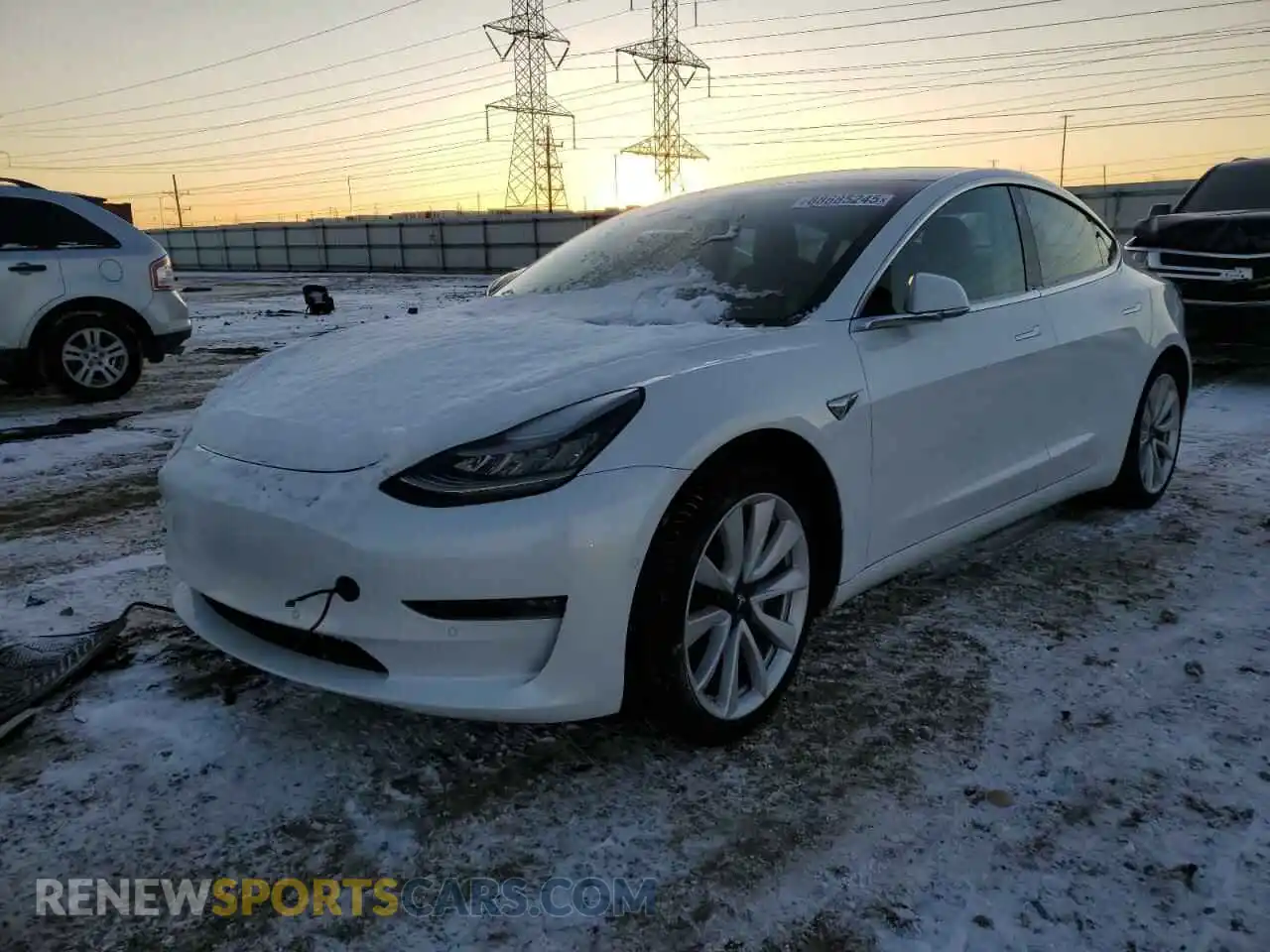 1 Photograph of a damaged car 5YJ3E1EB0KF512442 TESLA MODEL 3 2019