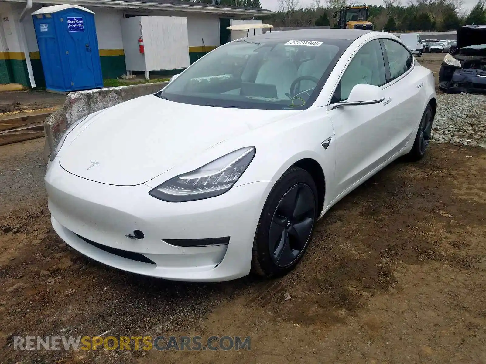 2 Photograph of a damaged car 5YJ3E1EB0KF513011 TESLA MODEL 3 2019