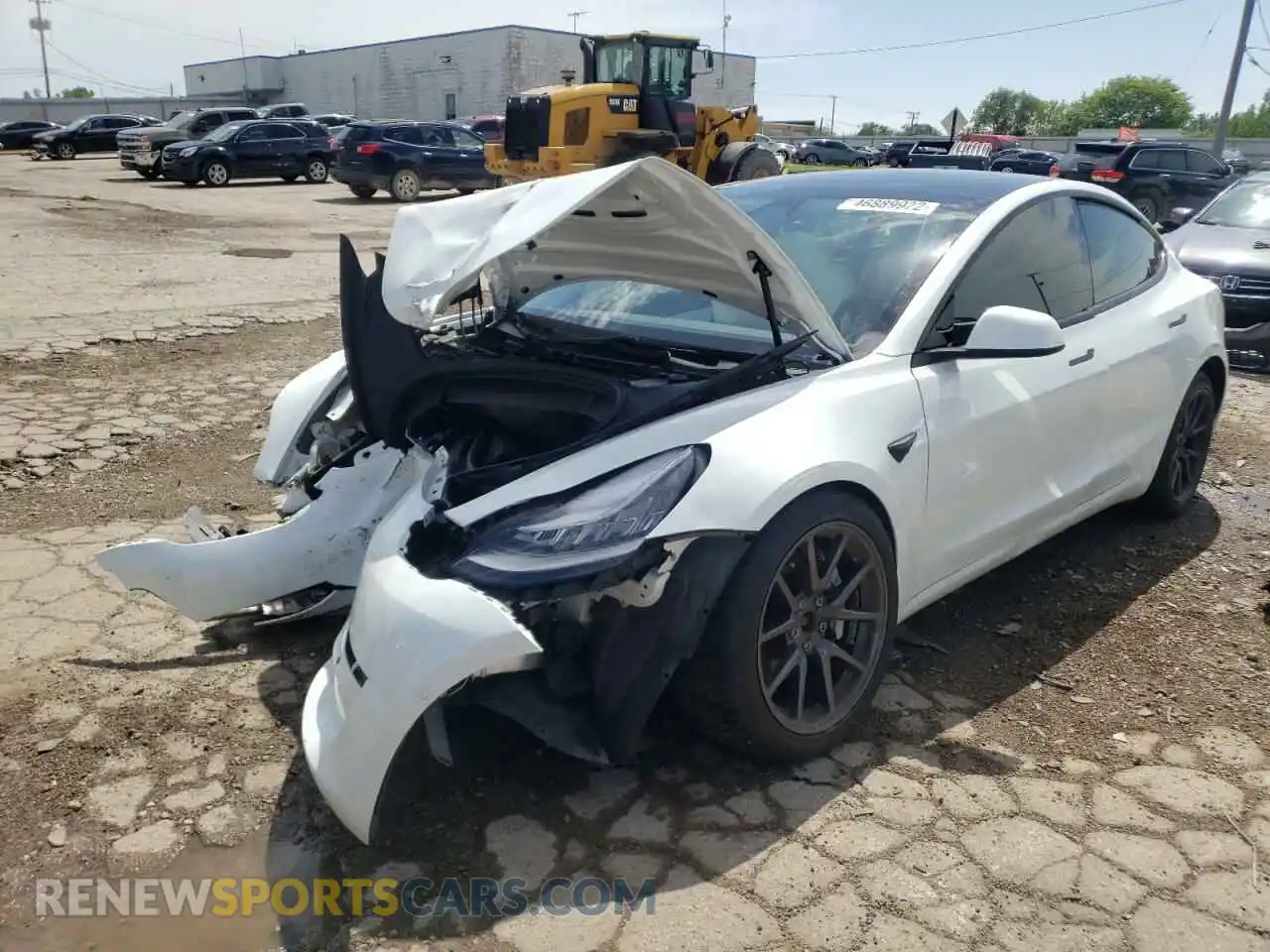 2 Photograph of a damaged car 5YJ3E1EB0KF513171 TESLA MODEL 3 2019
