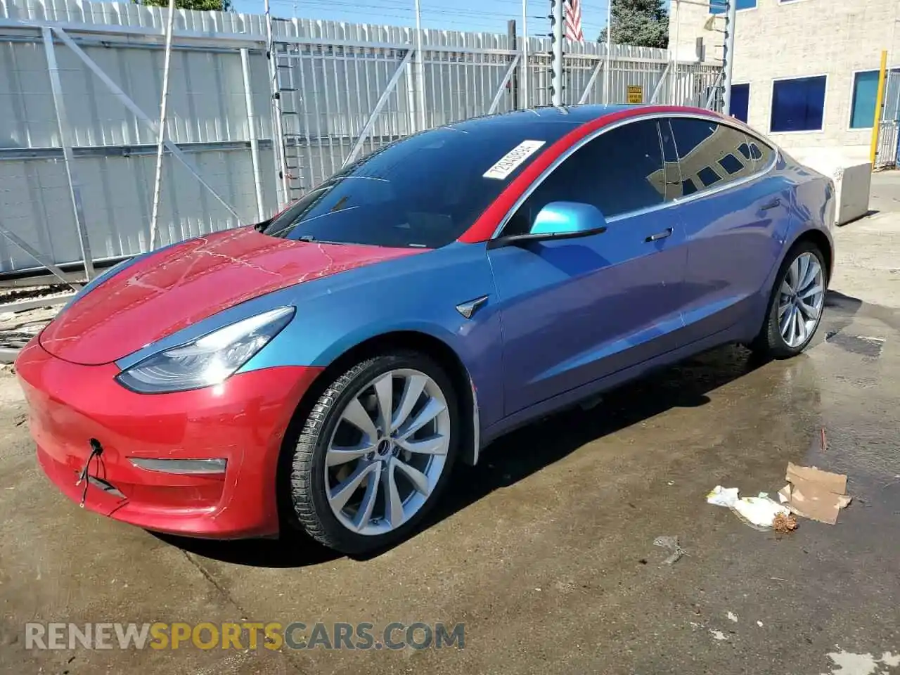 1 Photograph of a damaged car 5YJ3E1EB0KF530469 TESLA MODEL 3 2019