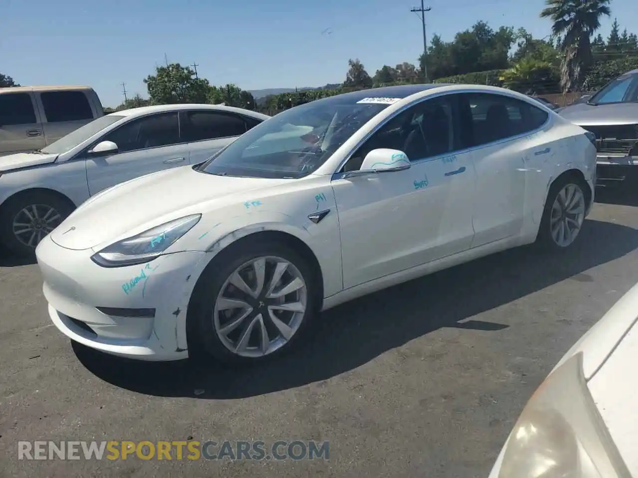 1 fotografías del automóvil dañado 5YJ3E1EB1KF192046 TESLA MODEL 3 2019