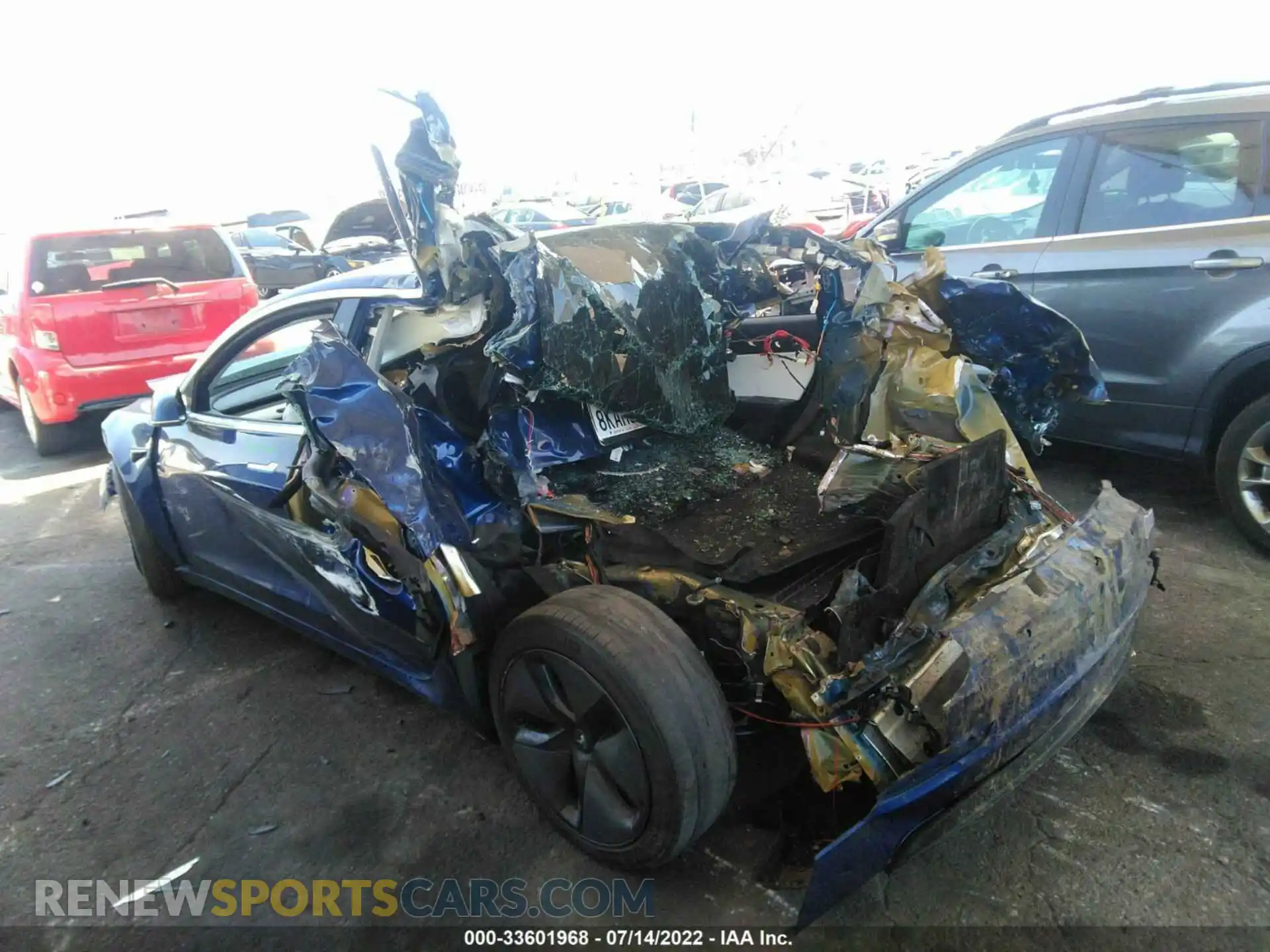 3 Photograph of a damaged car 5YJ3E1EB1KF194928 TESLA MODEL 3 2019