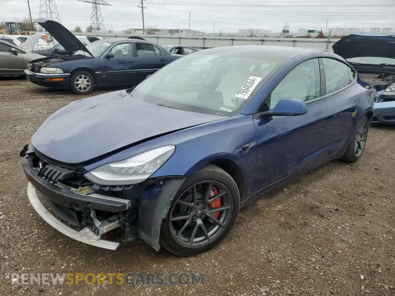 1 Photograph of a damaged car 5YJ3E1EB1KF194945 TESLA MODEL 3 2019
