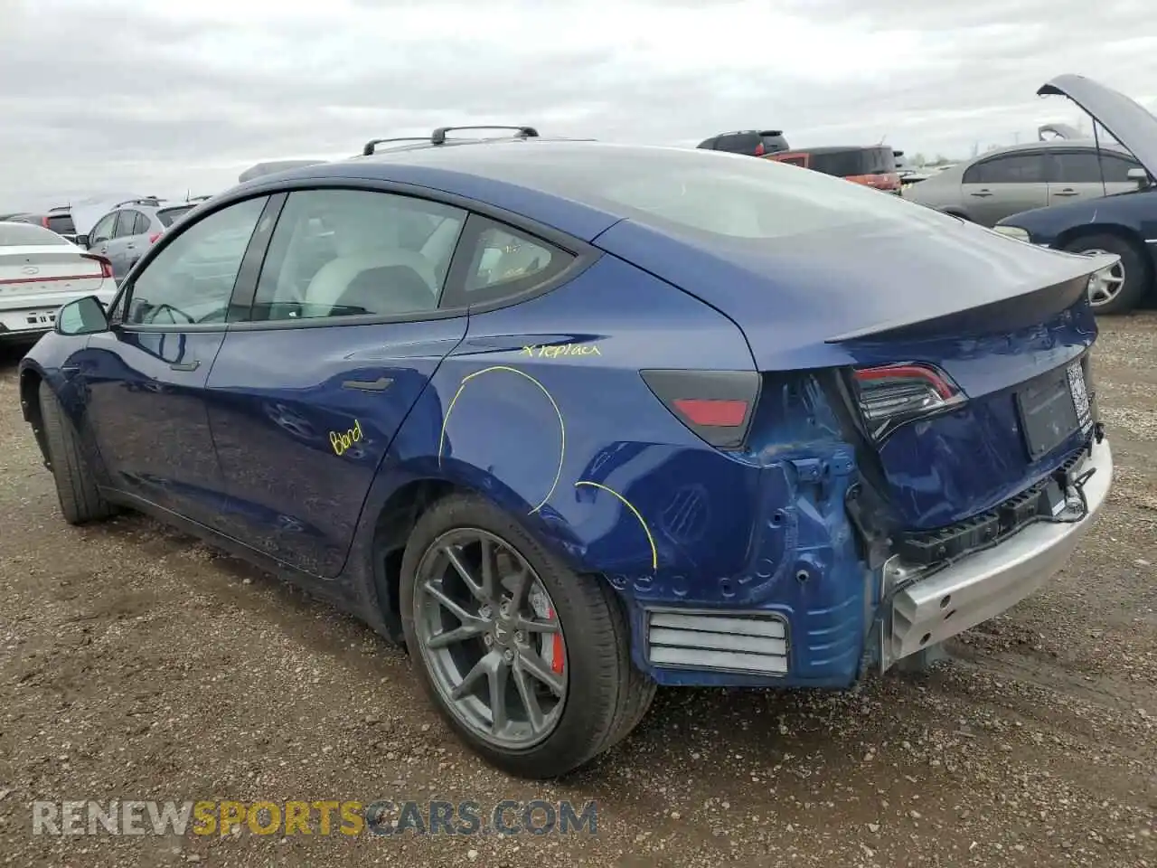 2 Photograph of a damaged car 5YJ3E1EB1KF194945 TESLA MODEL 3 2019