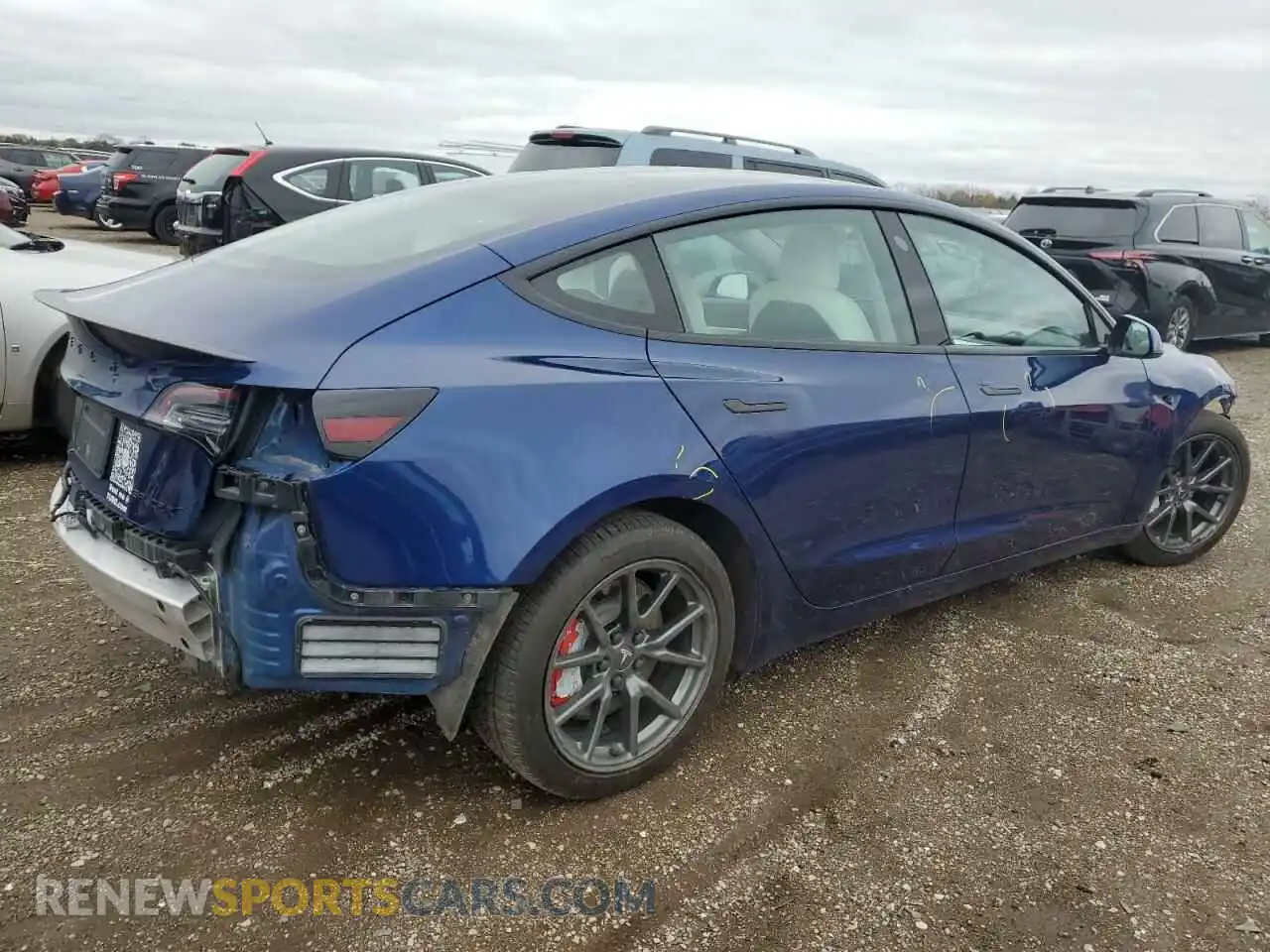 3 Photograph of a damaged car 5YJ3E1EB1KF194945 TESLA MODEL 3 2019
