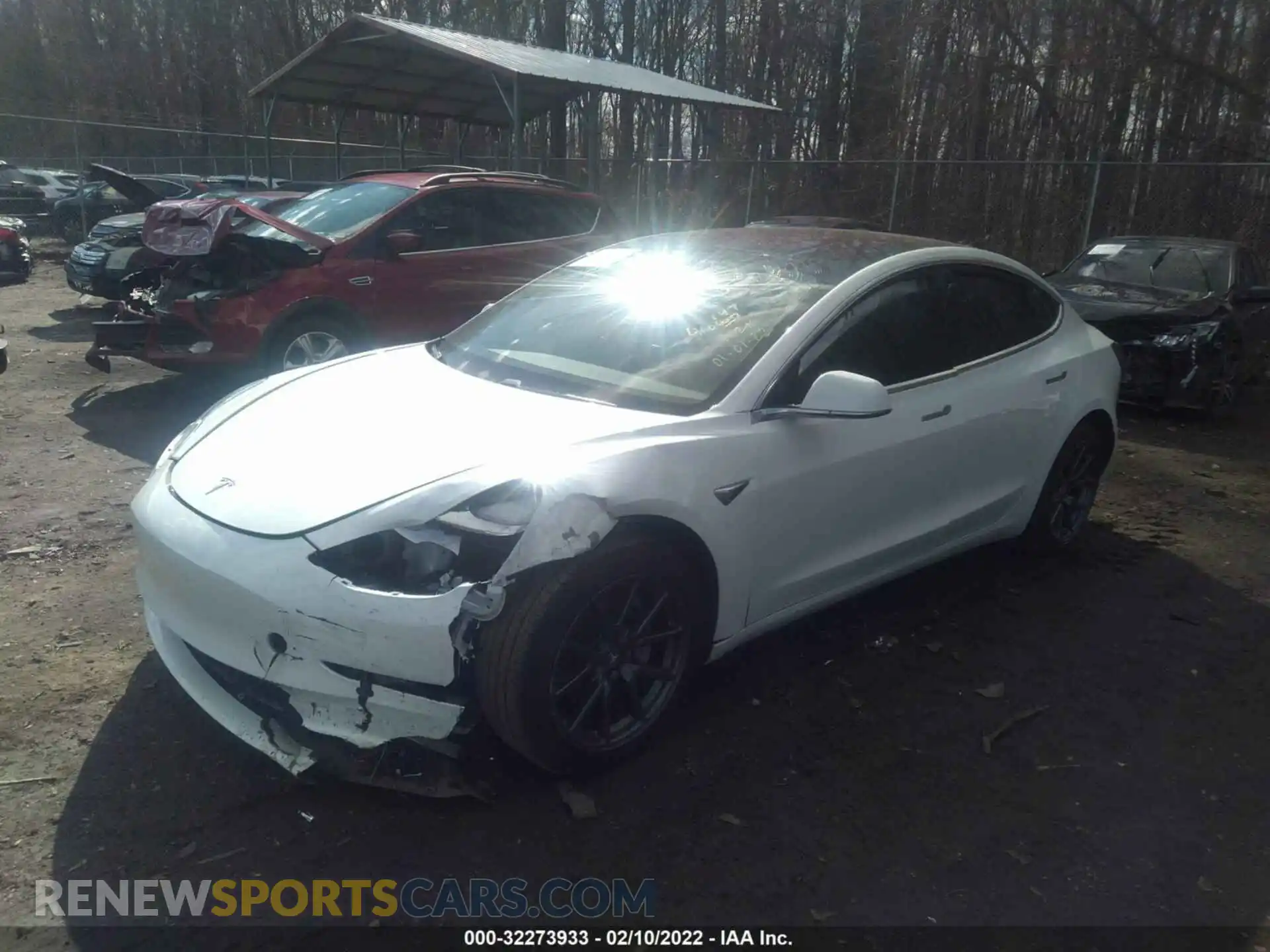 2 Photograph of a damaged car 5YJ3E1EB1KF199711 TESLA MODEL 3 2019