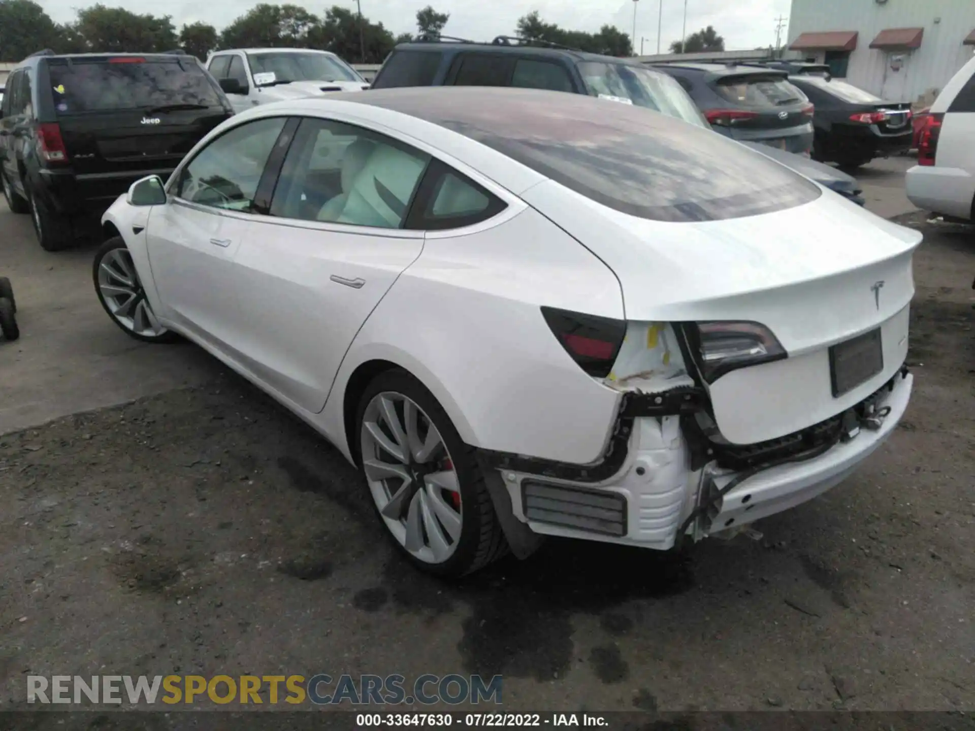 3 Photograph of a damaged car 5YJ3E1EB1KF231766 TESLA MODEL 3 2019