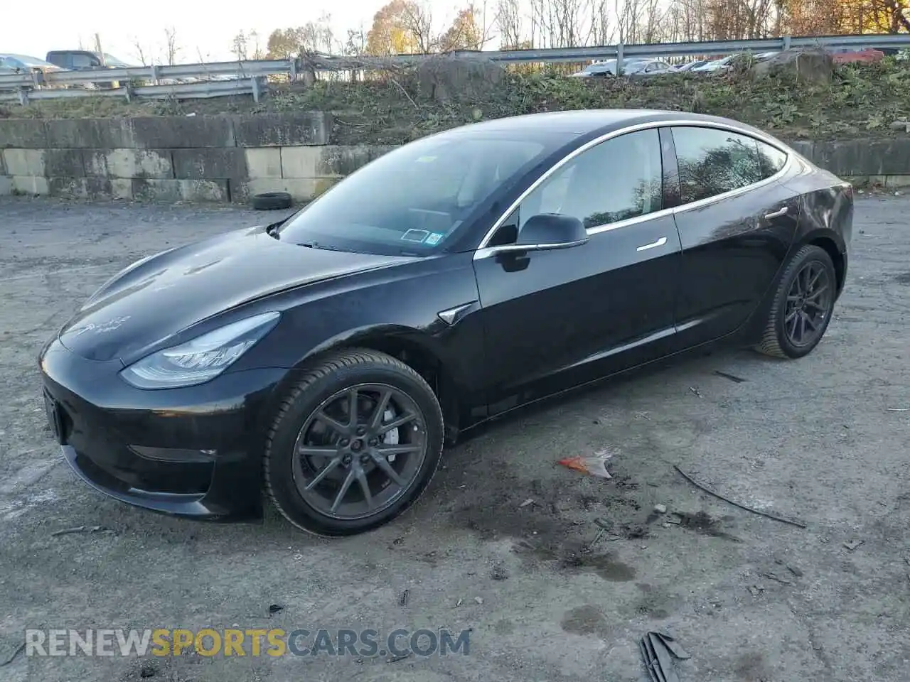 1 Photograph of a damaged car 5YJ3E1EB1KF361319 TESLA MODEL 3 2019